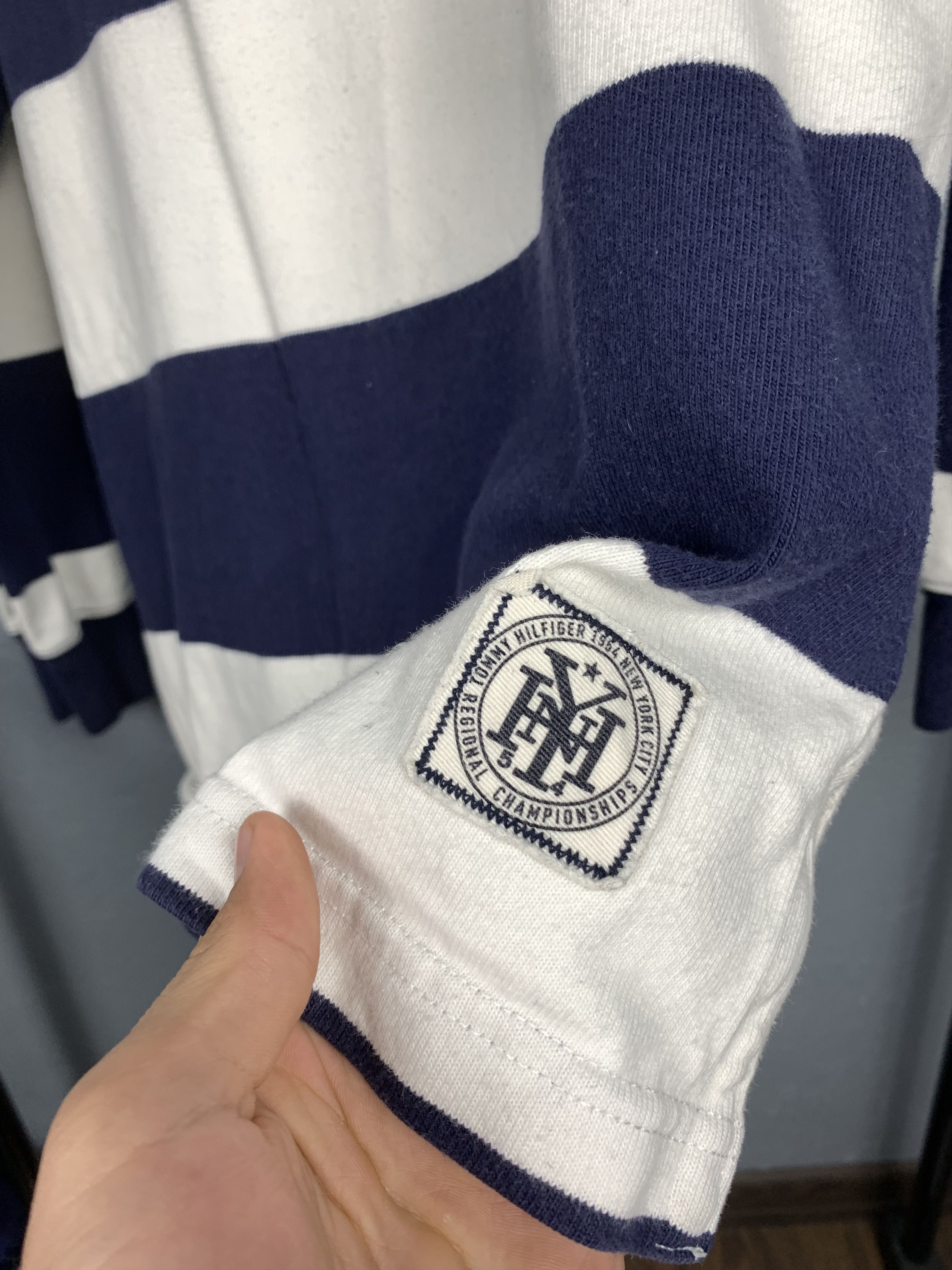 Tommy Hilfiger × Vintage Tommy Hilfiger Vintage Mens Rugby Long Sleeve Polo Shirt Size US L / EU 52-54 / 3 - 6 Thumbnail