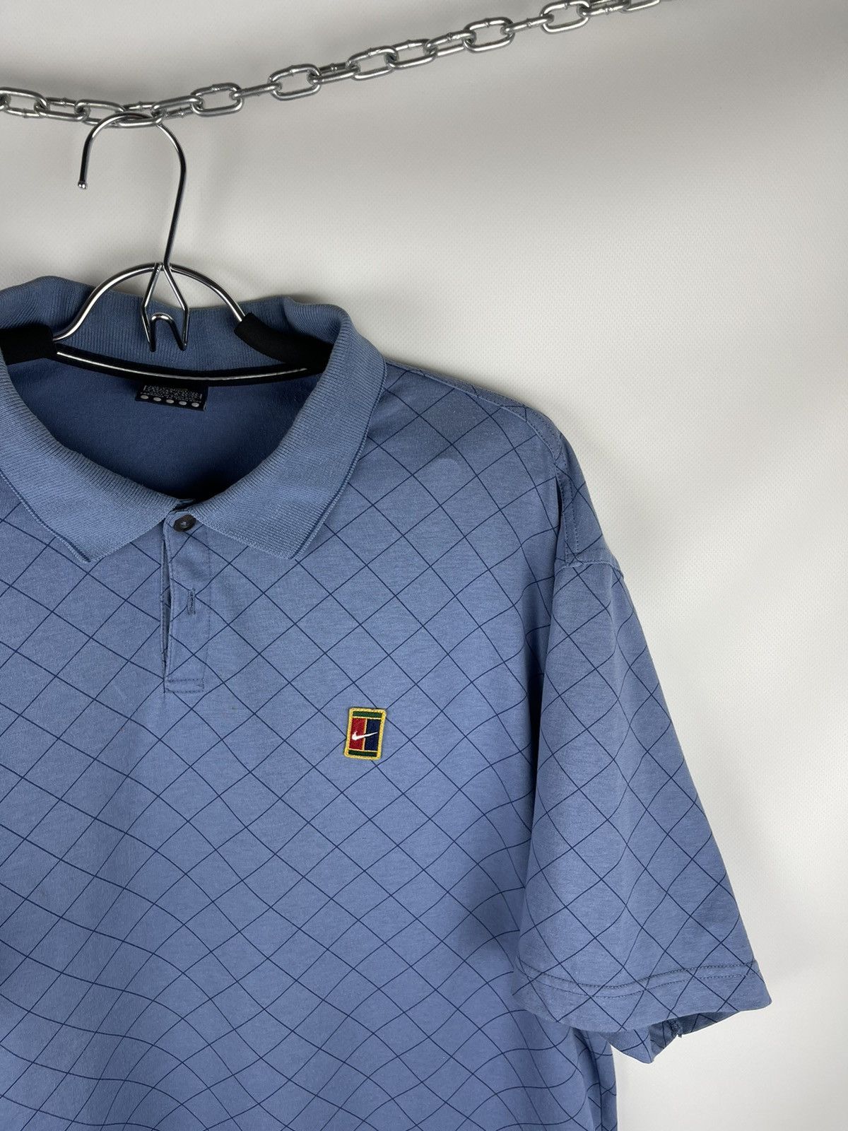 Nike Nike Vintage 90s challenge court tennis swoosh plaid polo Size US L / EU 52-54 / 3 - 3 Thumbnail