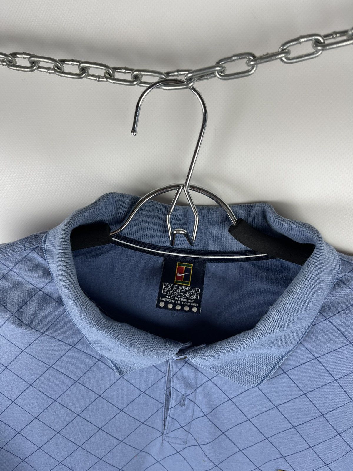 Nike Nike Vintage 90s challenge court tennis swoosh plaid polo Size US L / EU 52-54 / 3 - 6 Thumbnail