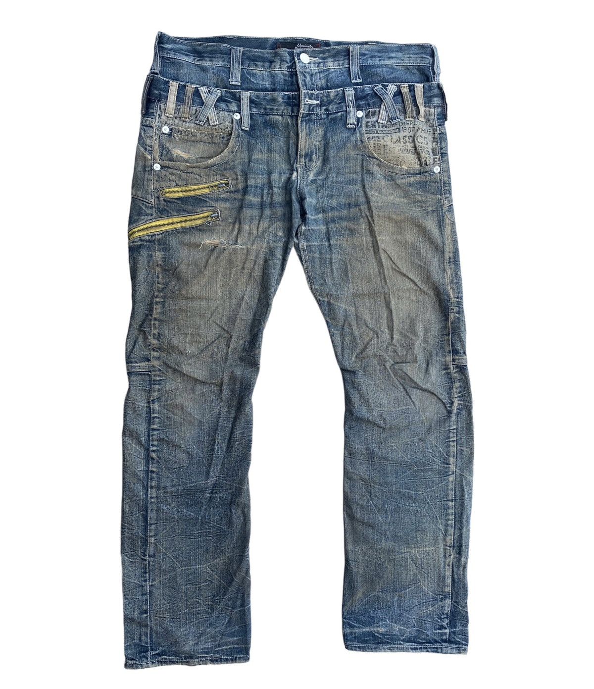 Seditionaries × Vintage Vtg Oversize Distressed Dominate Double Waist Denim Pants Size US 40 / EU 56 - 2 Thumbnail
