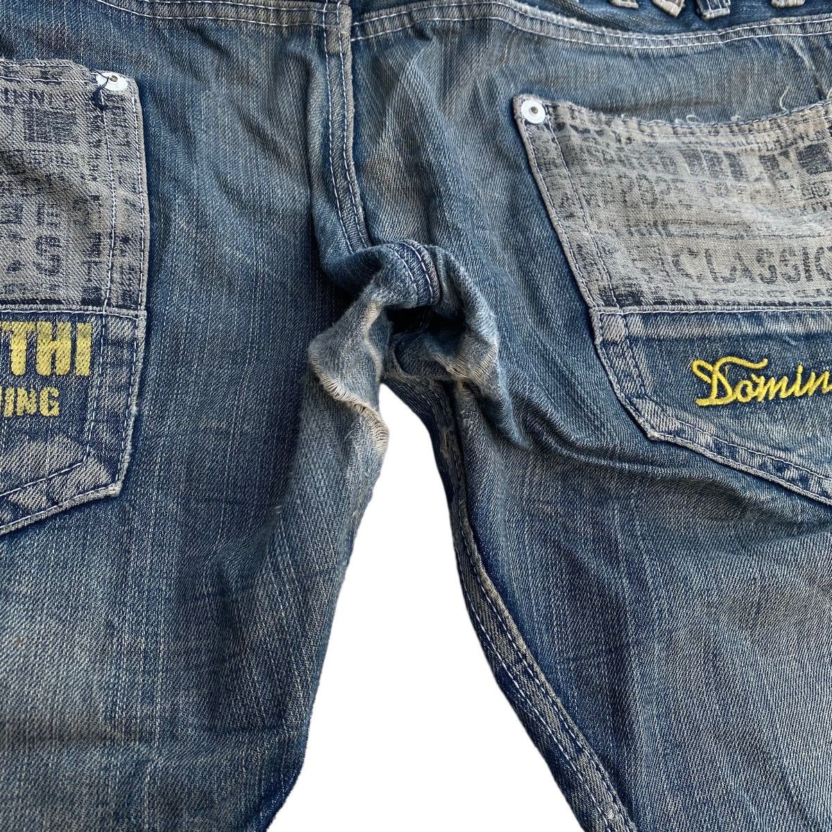 Seditionaries × Vintage Vtg Oversize Distressed Dominate Double Waist Denim Pants Size US 40 / EU 56 - 11 Thumbnail