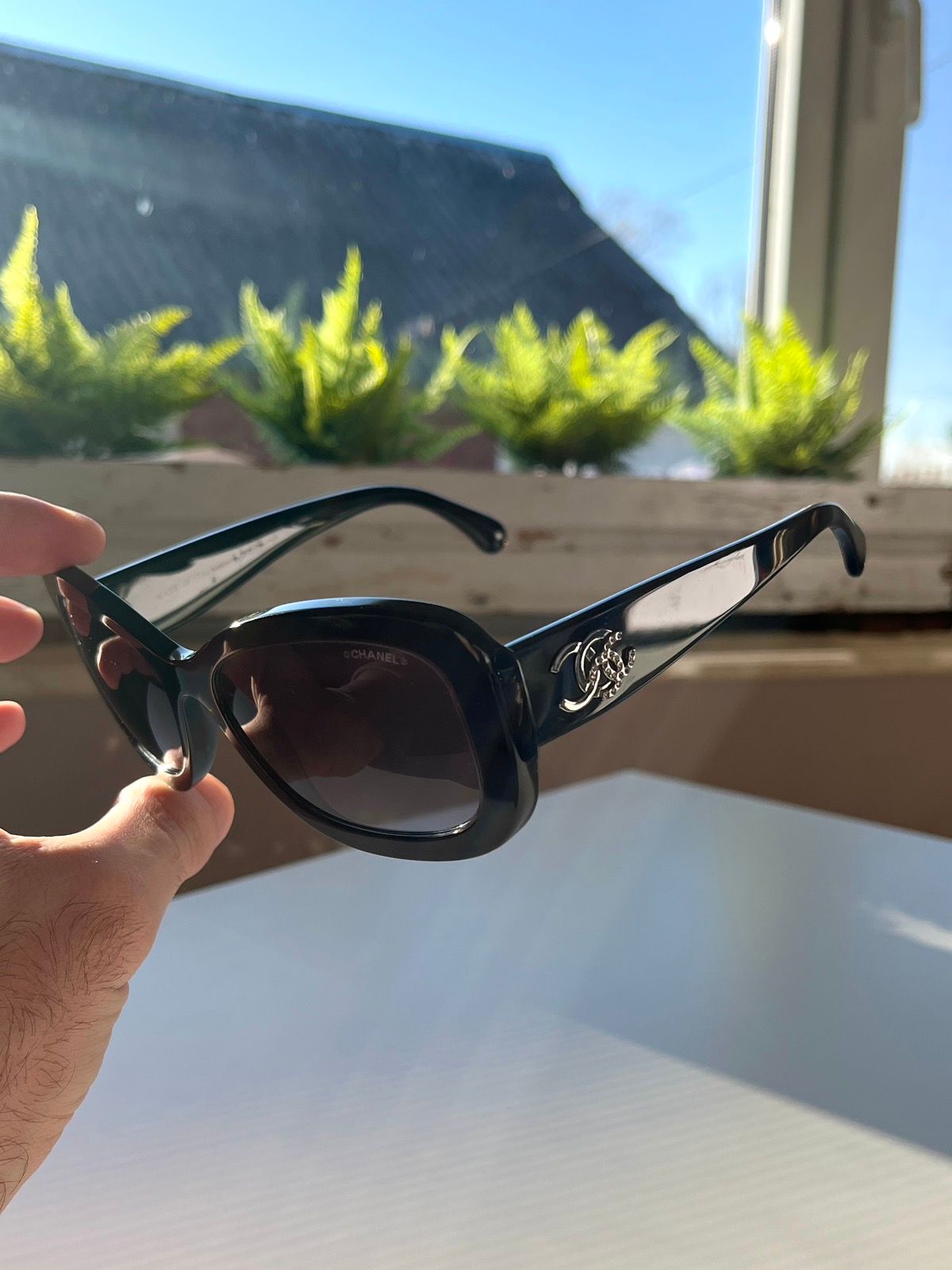 Chanel Oval Sunglasses 2023-24FW, Silver