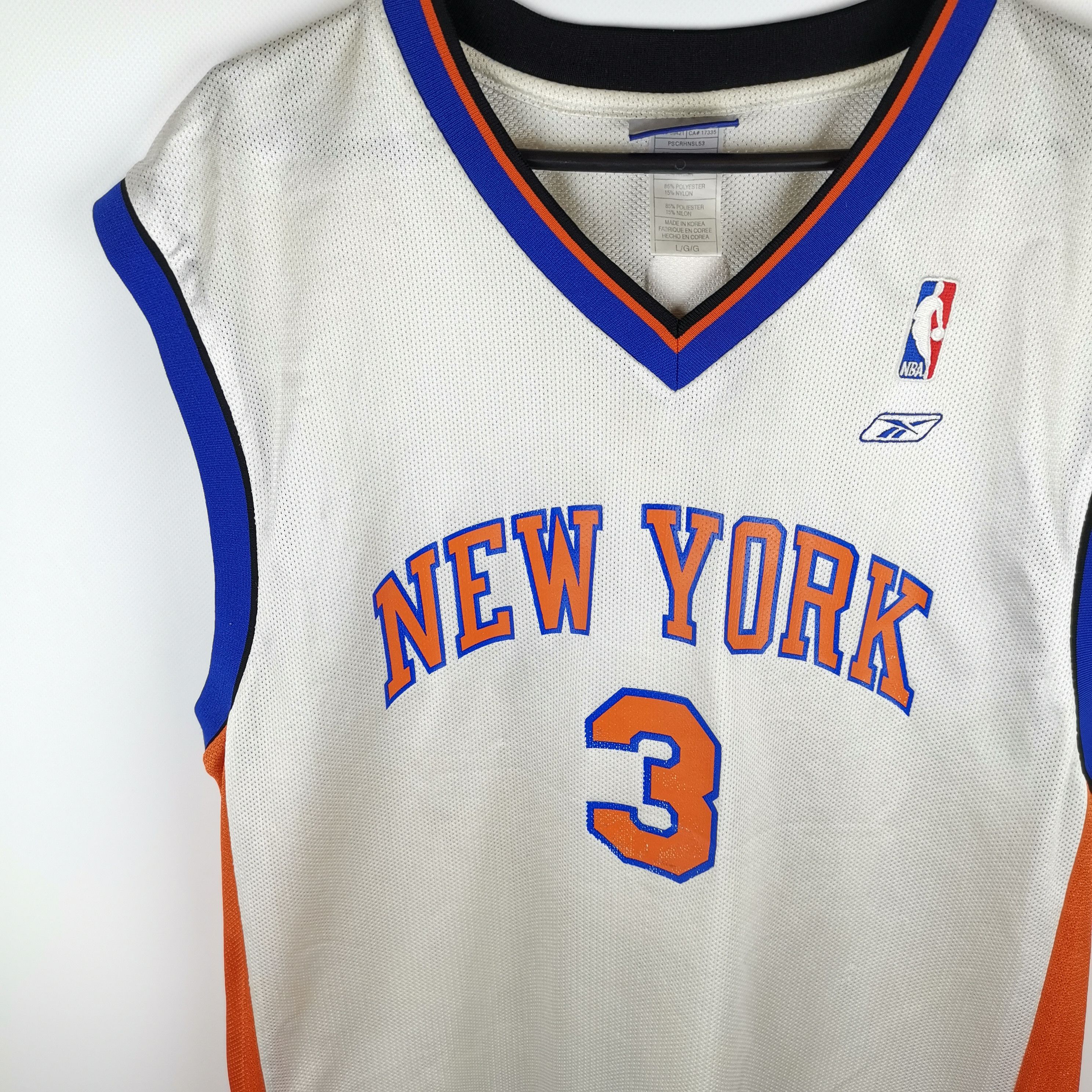 NBA Vintage Reebok New York Knicks #3 Marbury Basketball Jersey Size US L / EU 52-54 / 3 - 3 Thumbnail