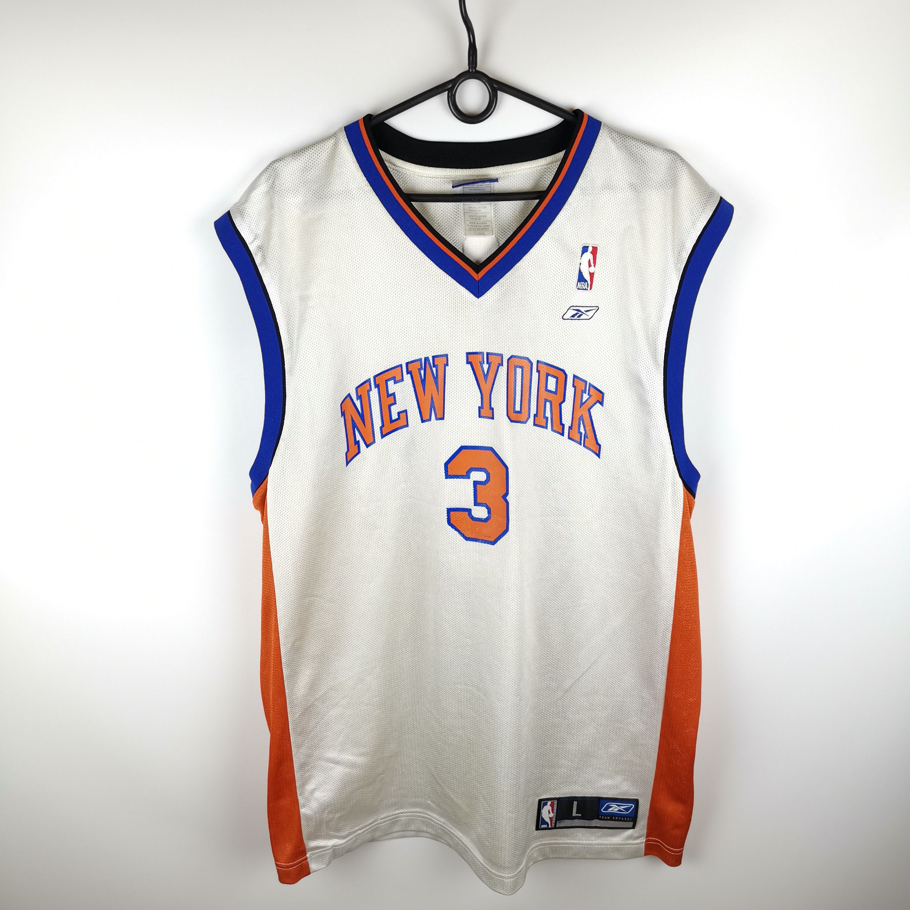 NBA Vintage Reebok New York Knicks #3 Marbury Basketball Jersey Size US L / EU 52-54 / 3 - 1 Thumbnail