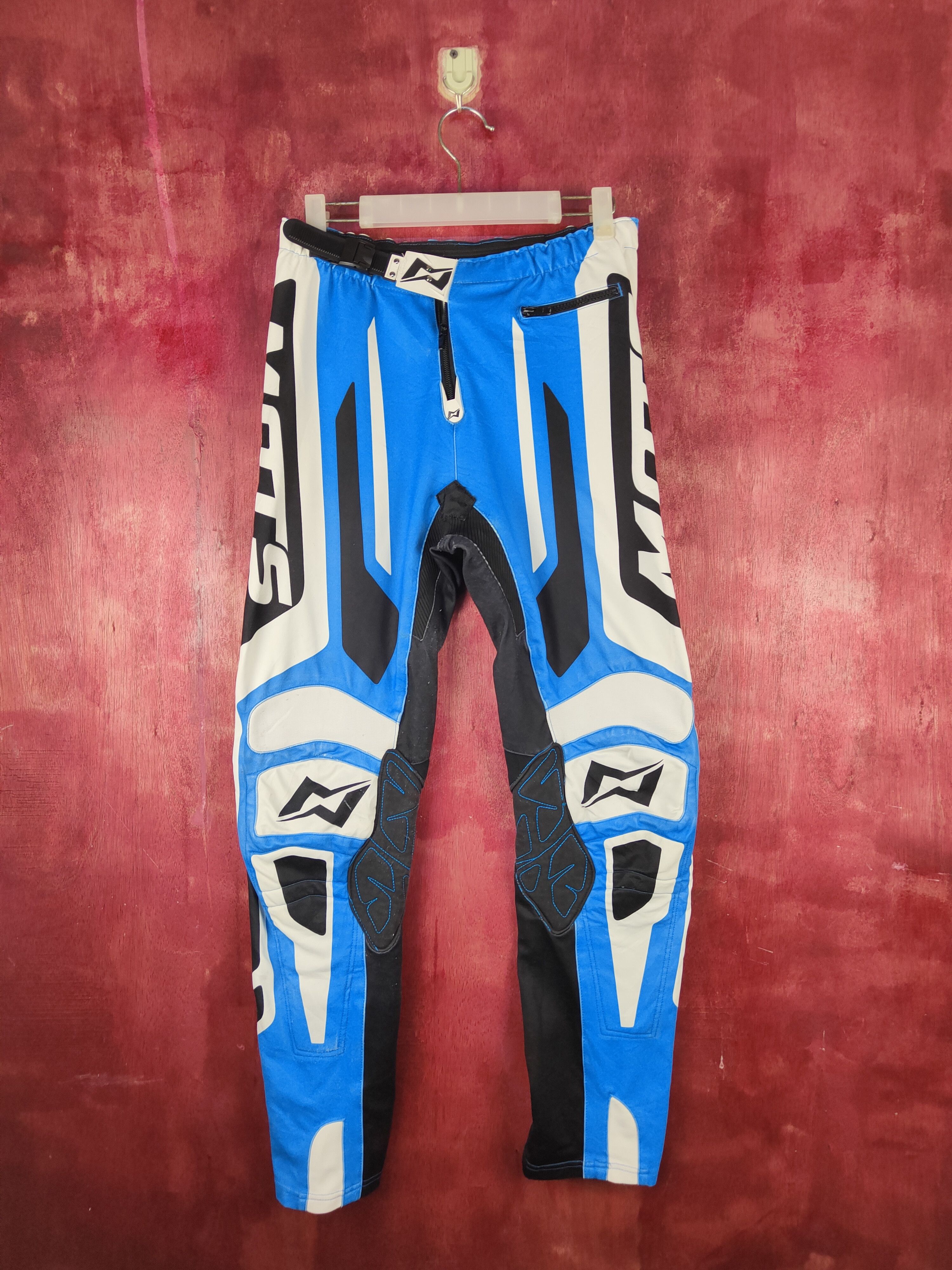 Japanese Brand Mots Blue Motocross Racing Pants #S758 Size US 27 - 1 Thumbnail