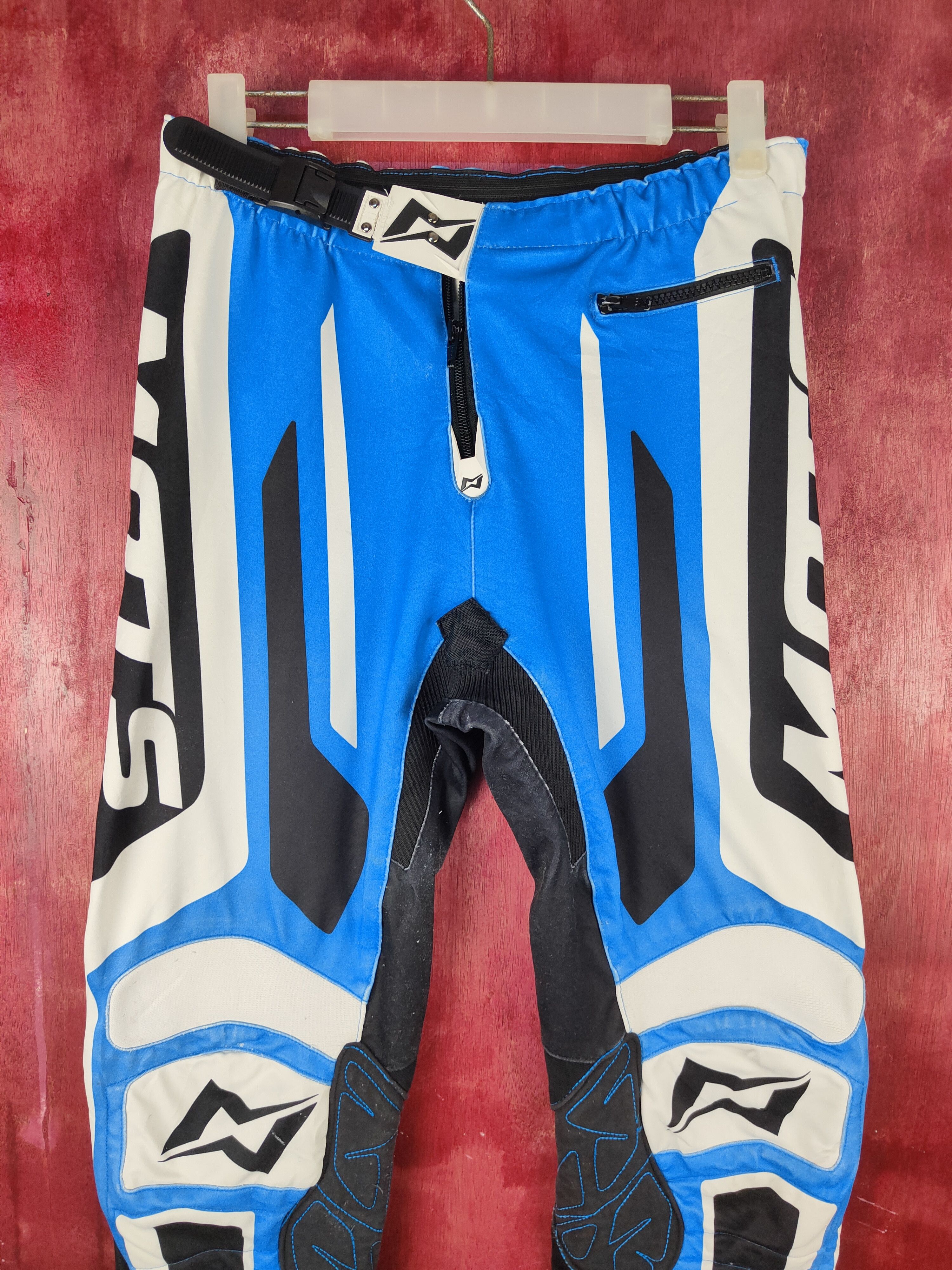 Japanese Brand Mots Blue Motocross Racing Pants #S758 Size US 27 - 2 Thumbnail