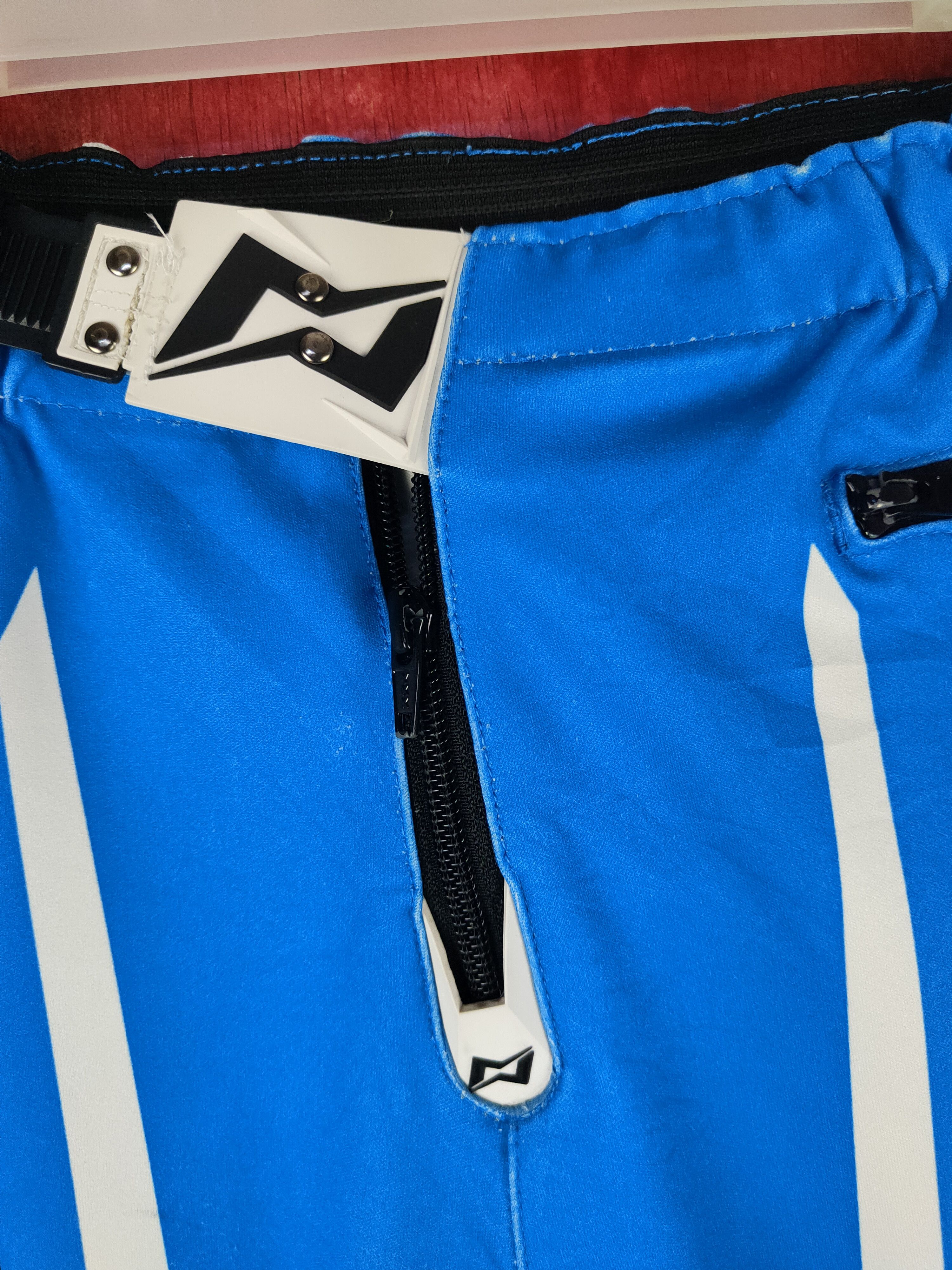 Japanese Brand Mots Blue Motocross Racing Pants #S758 Size US 27 - 3 Thumbnail