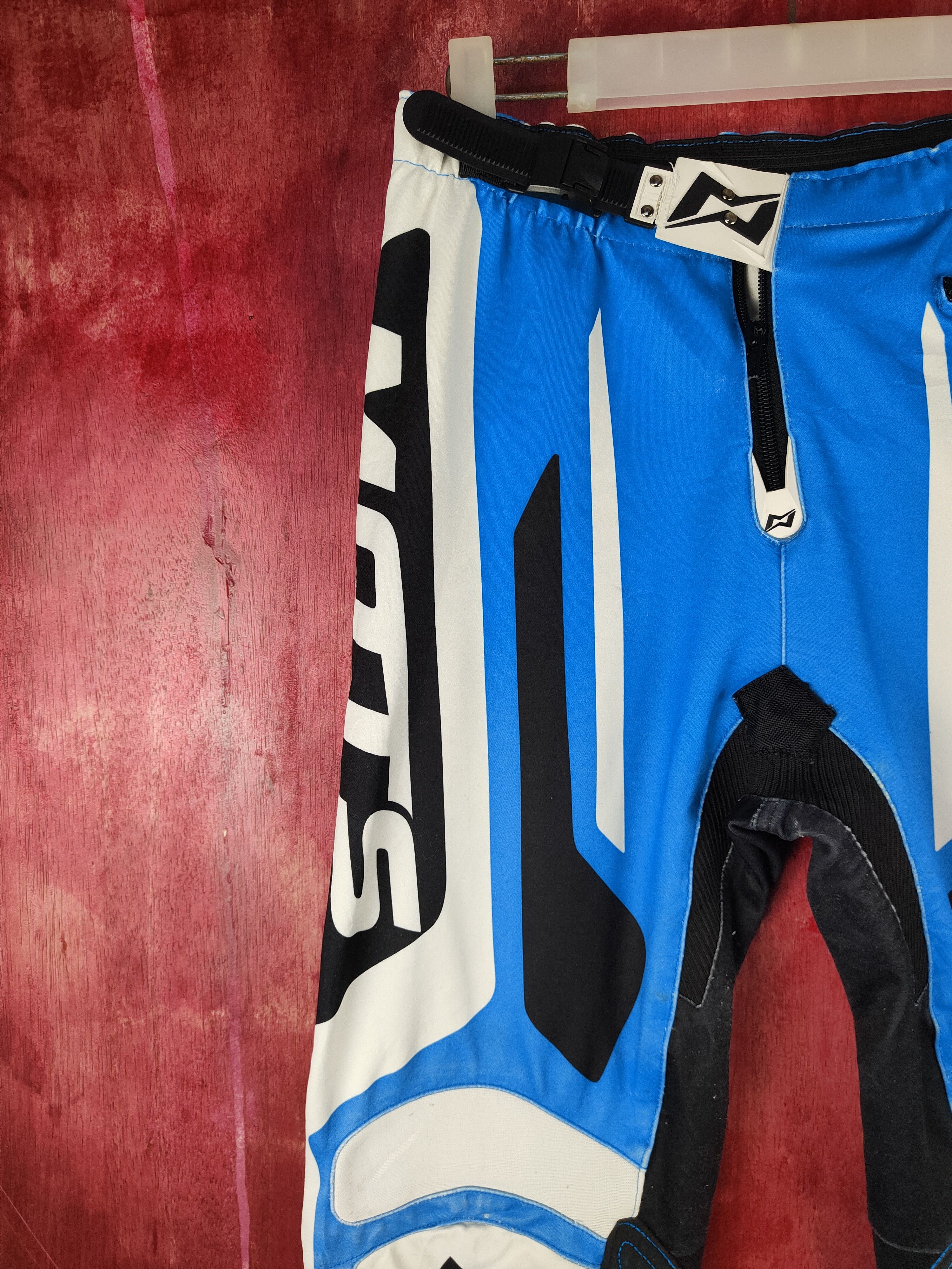 Japanese Brand Mots Blue Motocross Racing Pants #S758 Size US 27 - 4 Thumbnail