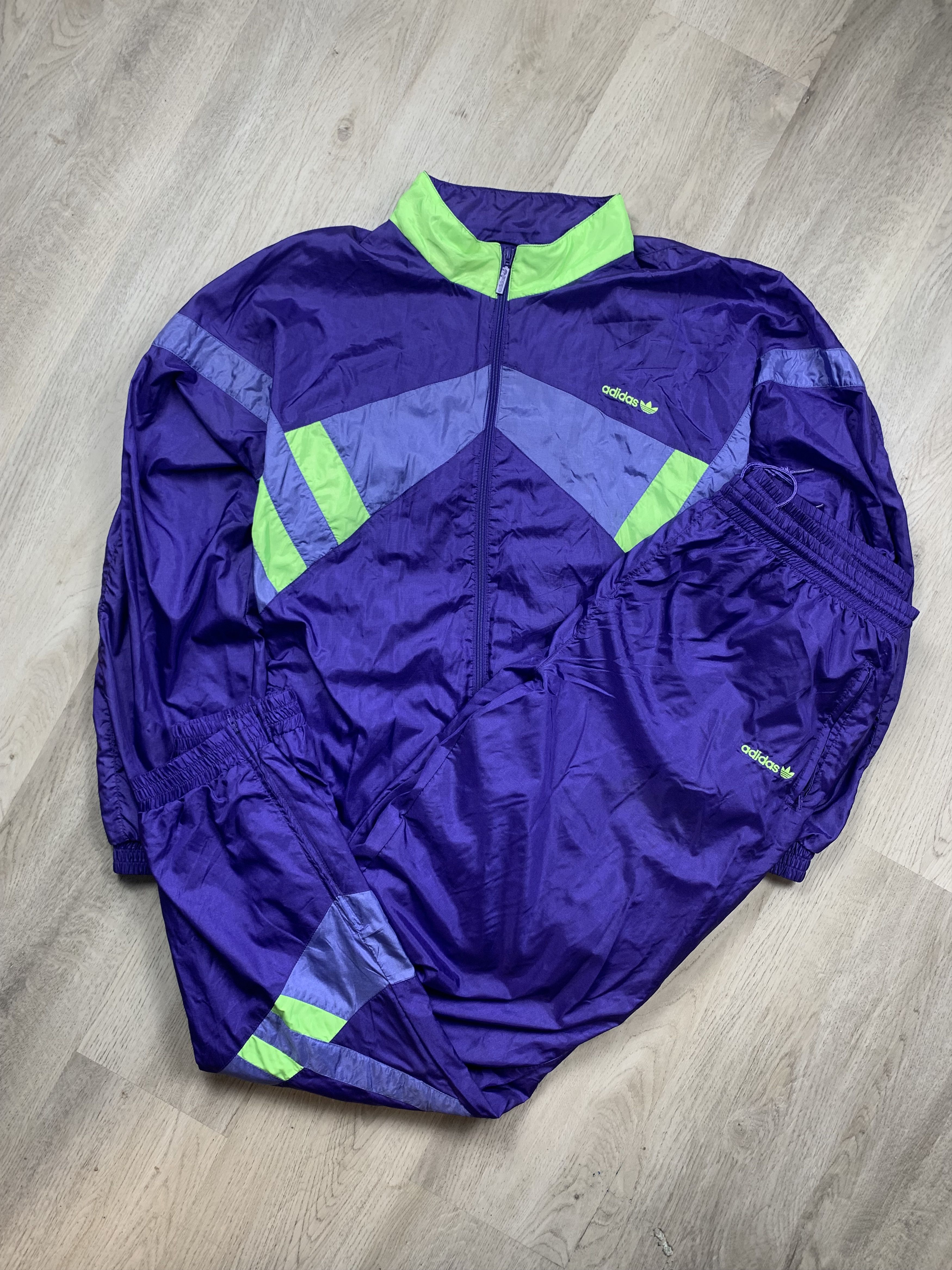 Adidas ADIDAS 90s Vintage Mens Track Suit Jacket & Pants Size US XL / EU 56 / 4 - 3 Thumbnail