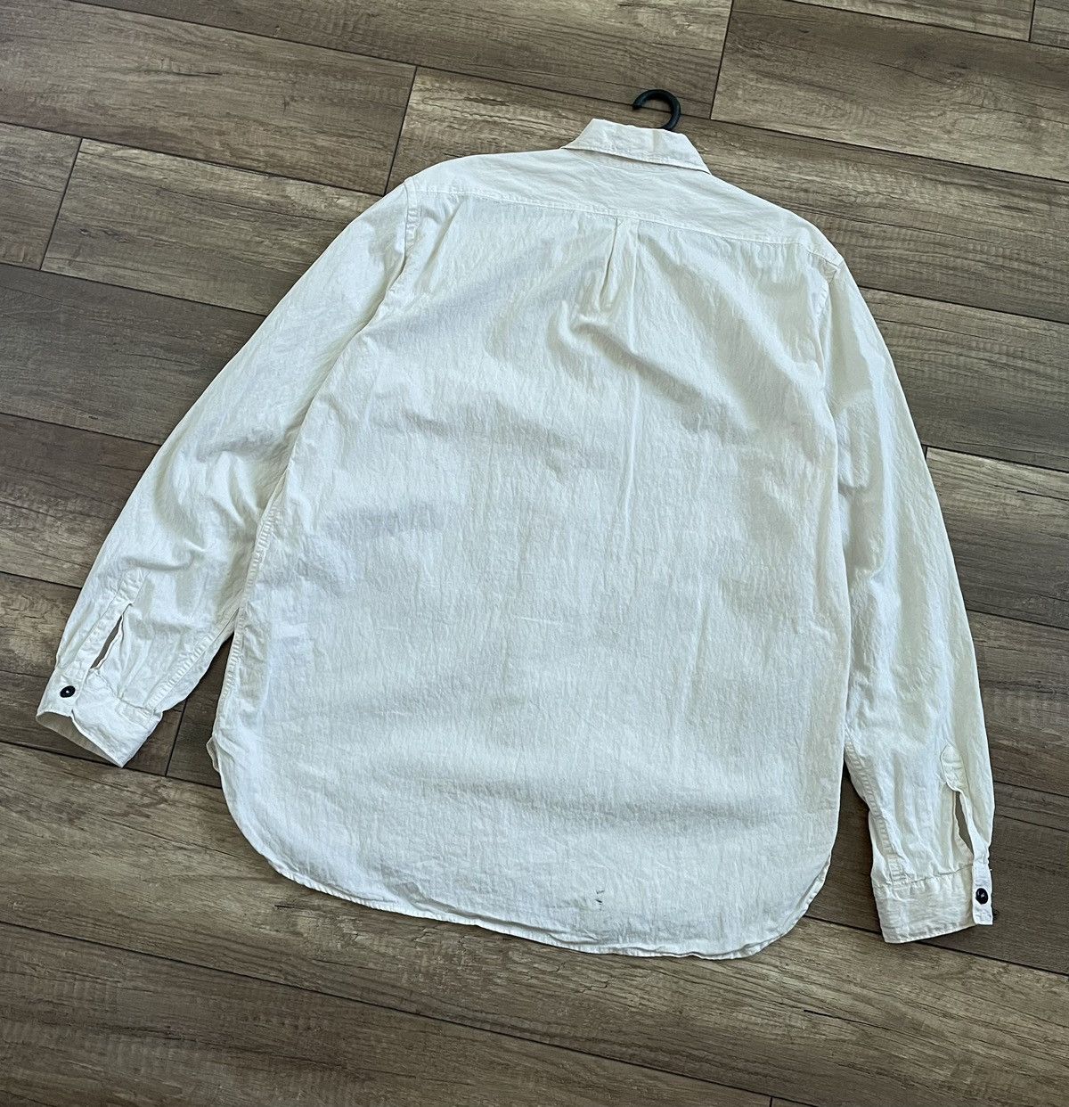 Stone Island Vintage Stone Island Cream Cotton Light Overshirt Shirt Size US XXL / EU 58 / 5 - 2 Thumbnail