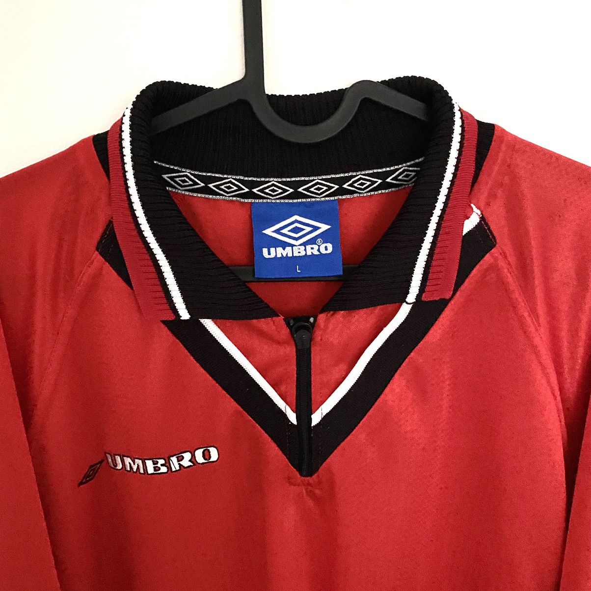 Umbro × Vintage 1998 1999 Umbro Vintage Retro Template Soccer Long Jersey Size US L / EU 52-54 / 3 - 3 Thumbnail