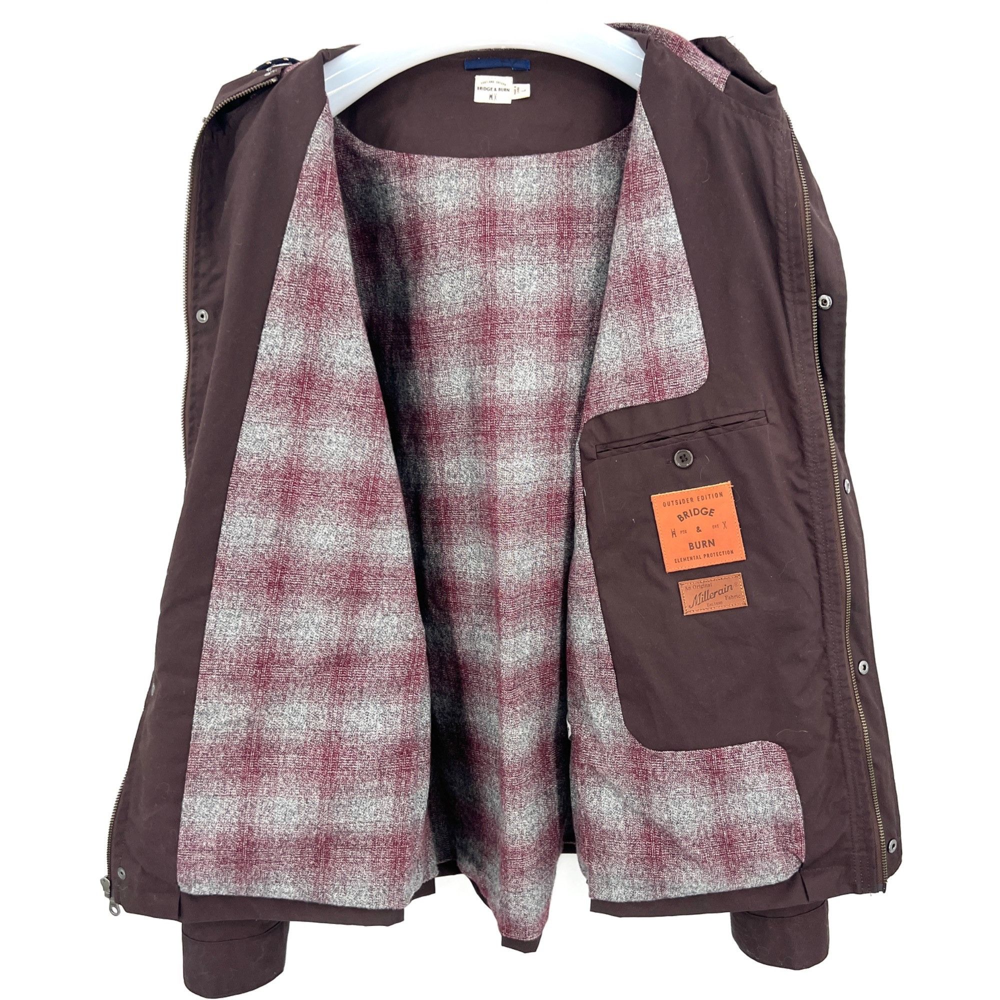 Bridge & Burn Bridge & Burn George Oxblood Waxed Cotton Jacket Size US L / EU 52-54 / 3 - 6 Thumbnail