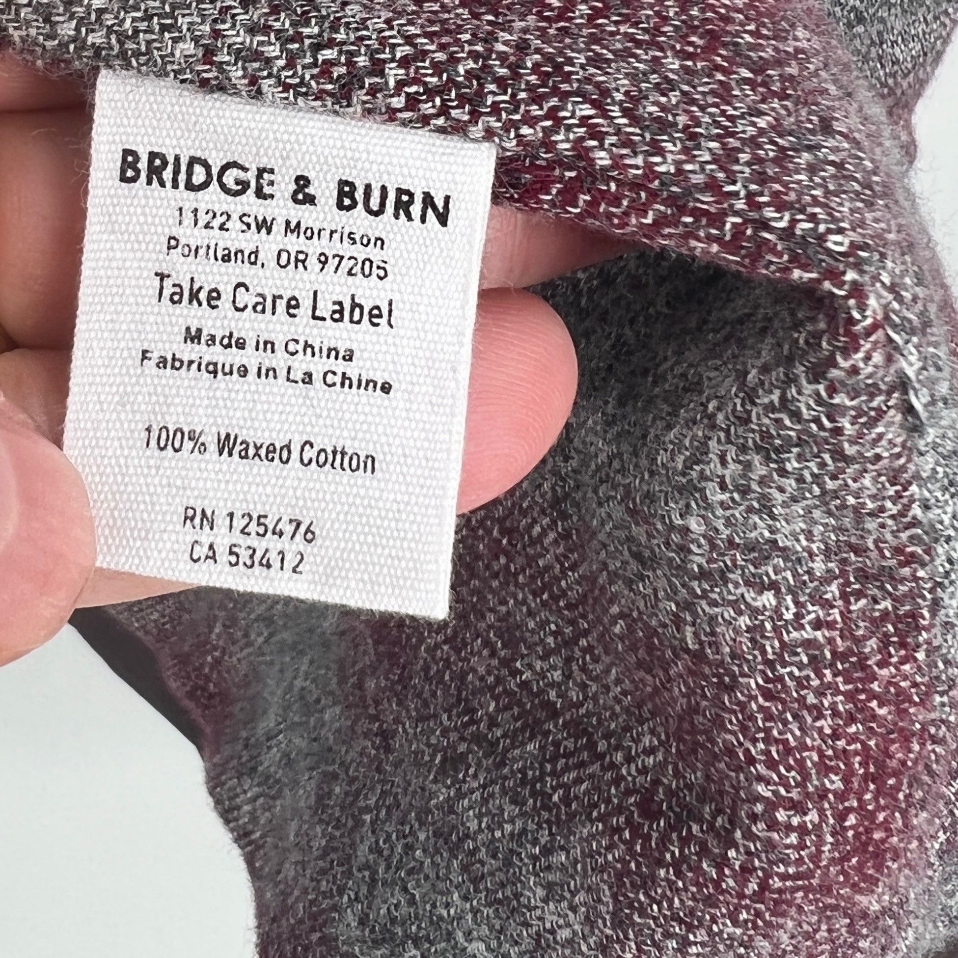 Bridge & Burn Bridge & Burn George Oxblood Waxed Cotton Jacket Size US L / EU 52-54 / 3 - 10 Thumbnail