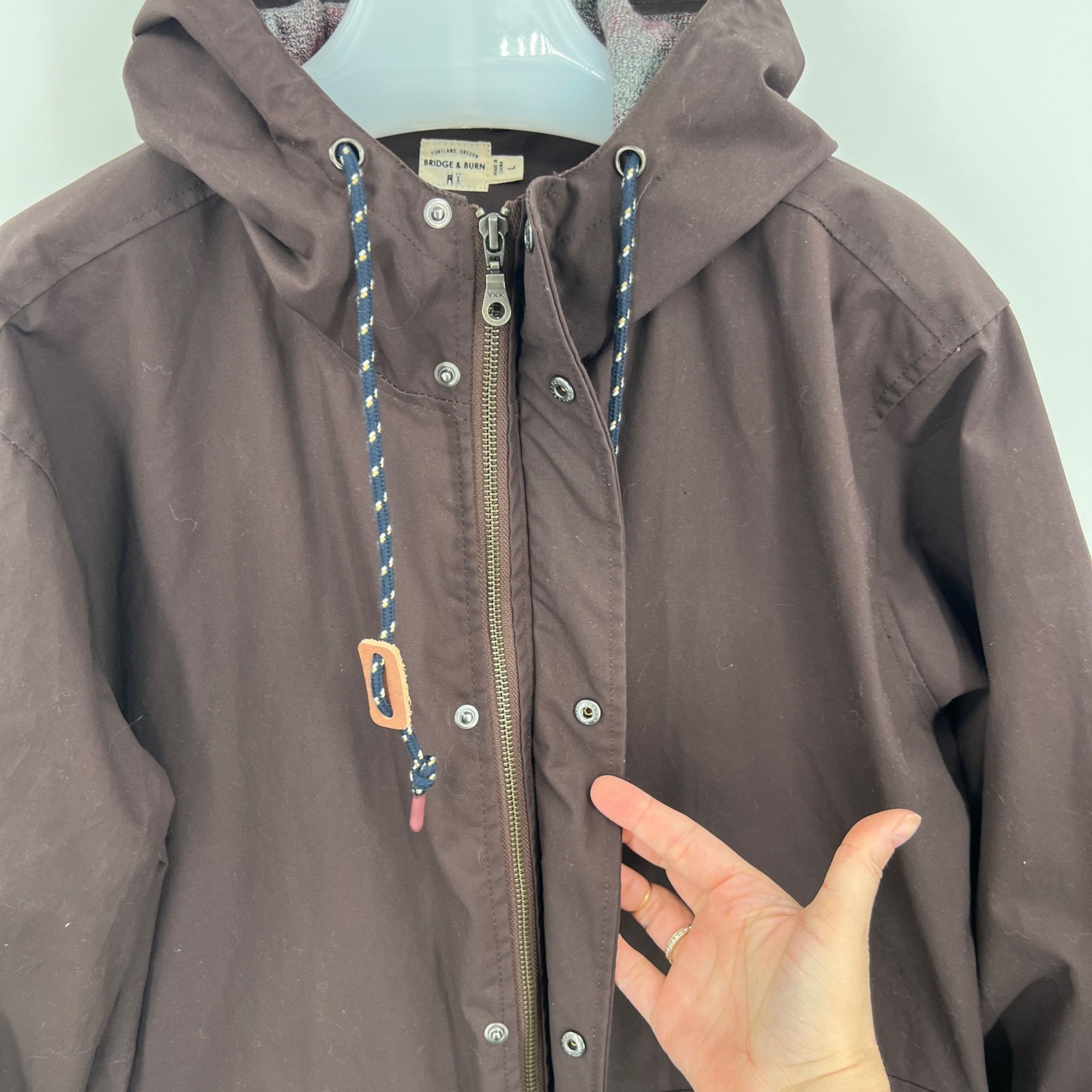 Bridge & Burn Bridge & Burn George Oxblood Waxed Cotton Jacket Size US L / EU 52-54 / 3 - 4 Thumbnail