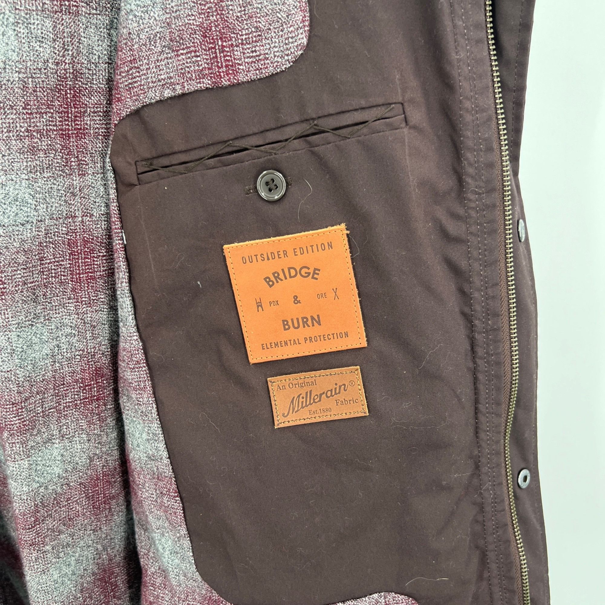 Bridge & Burn Bridge & Burn George Oxblood Waxed Cotton Jacket Size US L / EU 52-54 / 3 - 7 Thumbnail