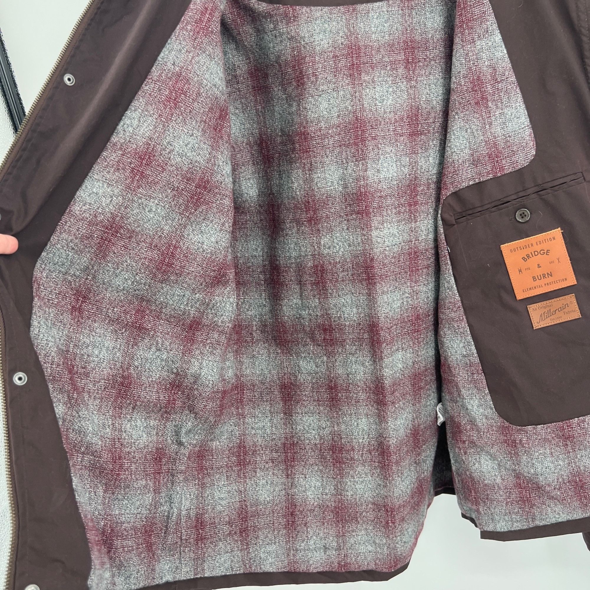 Bridge & Burn Bridge & Burn George Oxblood Waxed Cotton Jacket Size US L / EU 52-54 / 3 - 9 Thumbnail