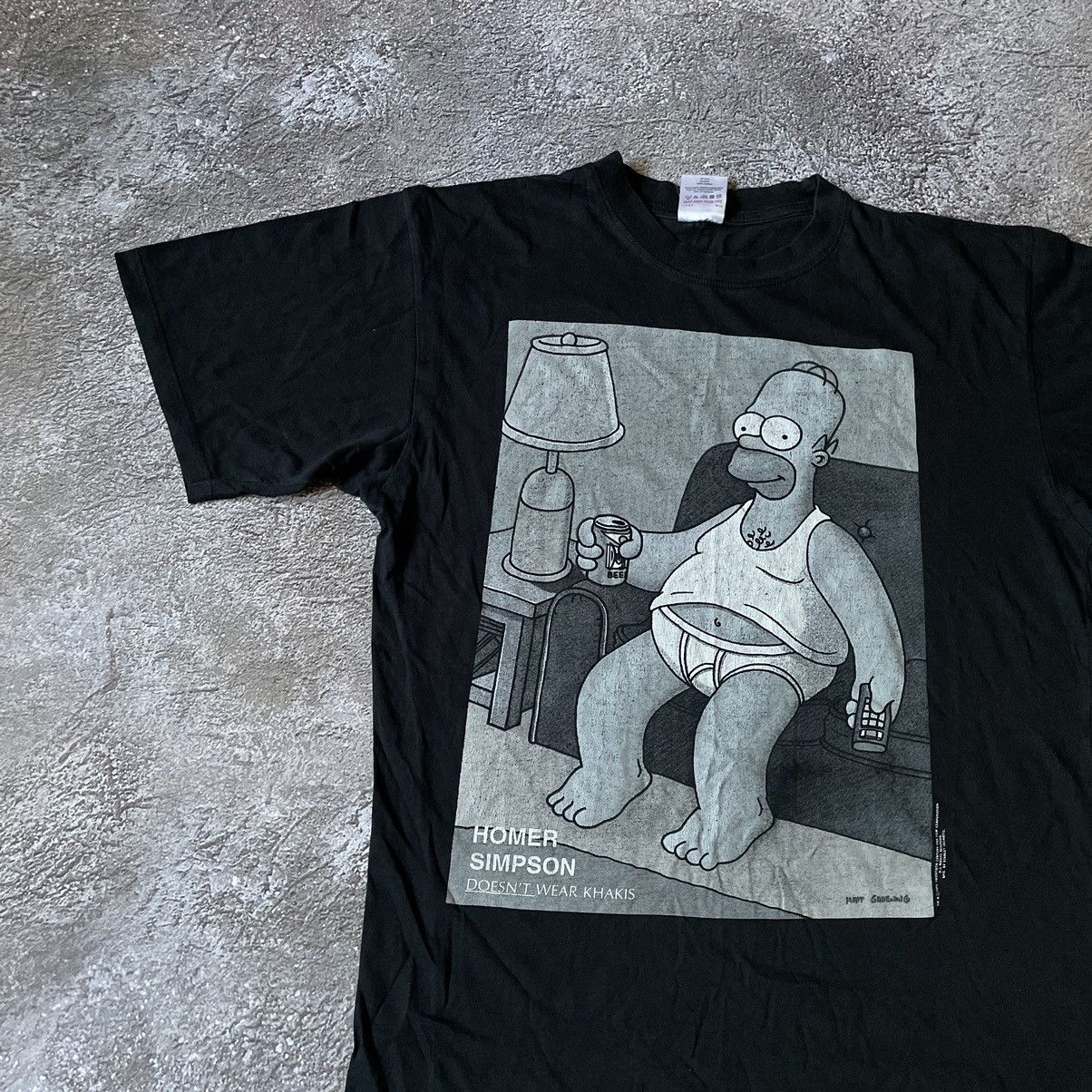 Vintage Vintage Y2K Sun Faded Homer Simpson Graphic Tee Black Goth L Size US L / EU 52-54 / 3 - 4 Thumbnail
