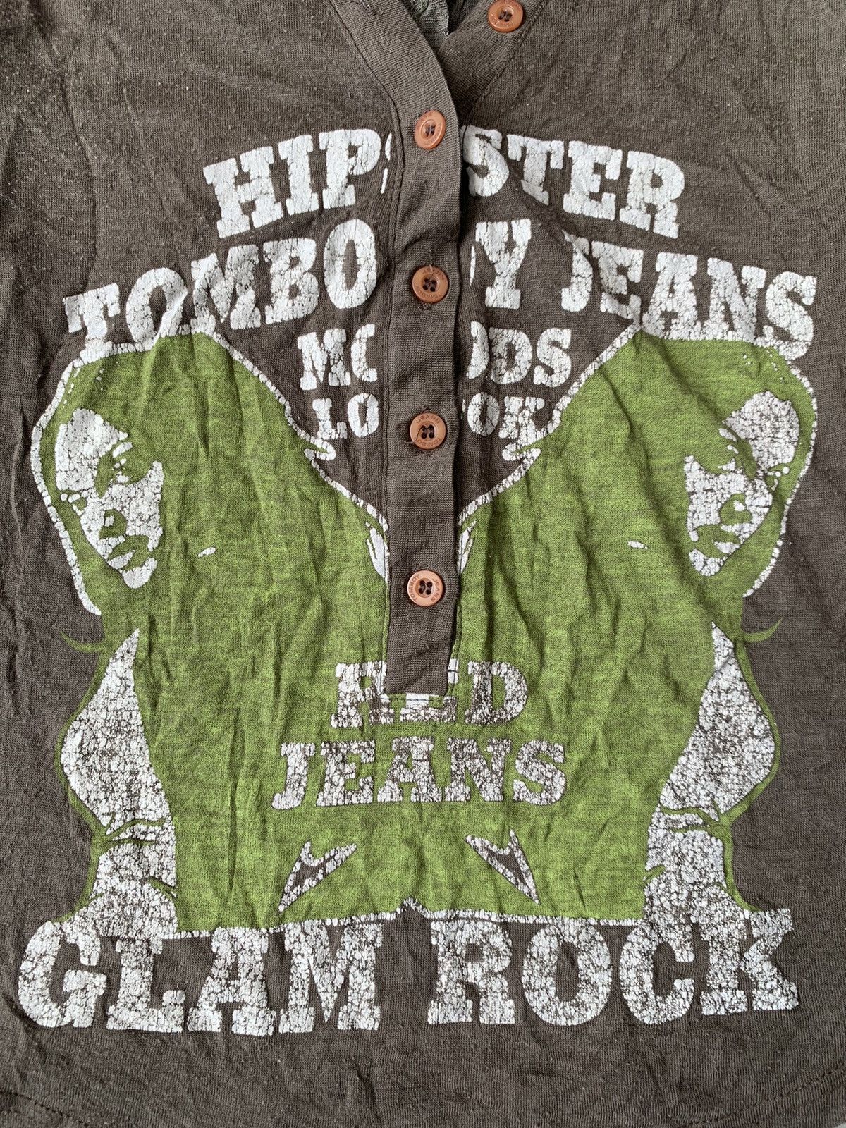 Beauty Beast × Japanese Brand × Jean Paul Gaultier Japanese Y2k Tomboy Jeans Hipster Glam Rock Mesh Long Sleeve Size M / US 6-8 / IT 42-44 - 2 Thumbnail