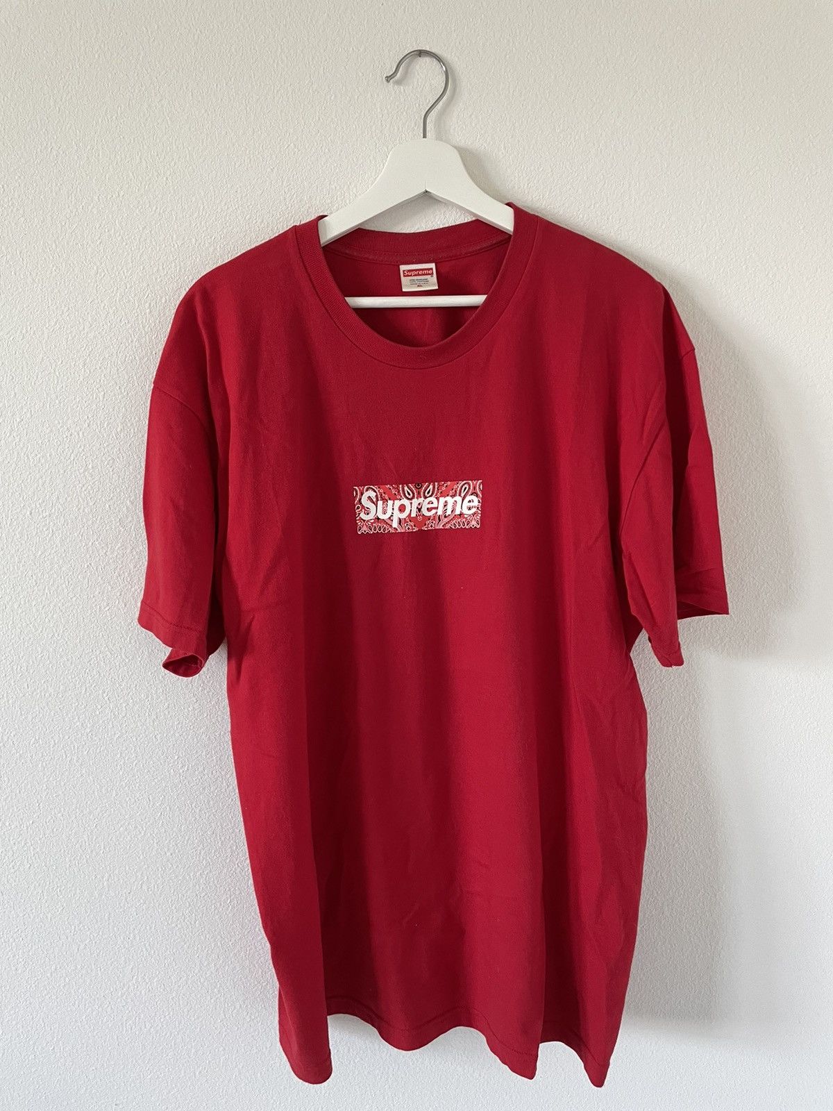 image of Supreme Red Bandana Box Logo, Men's (Size XL)