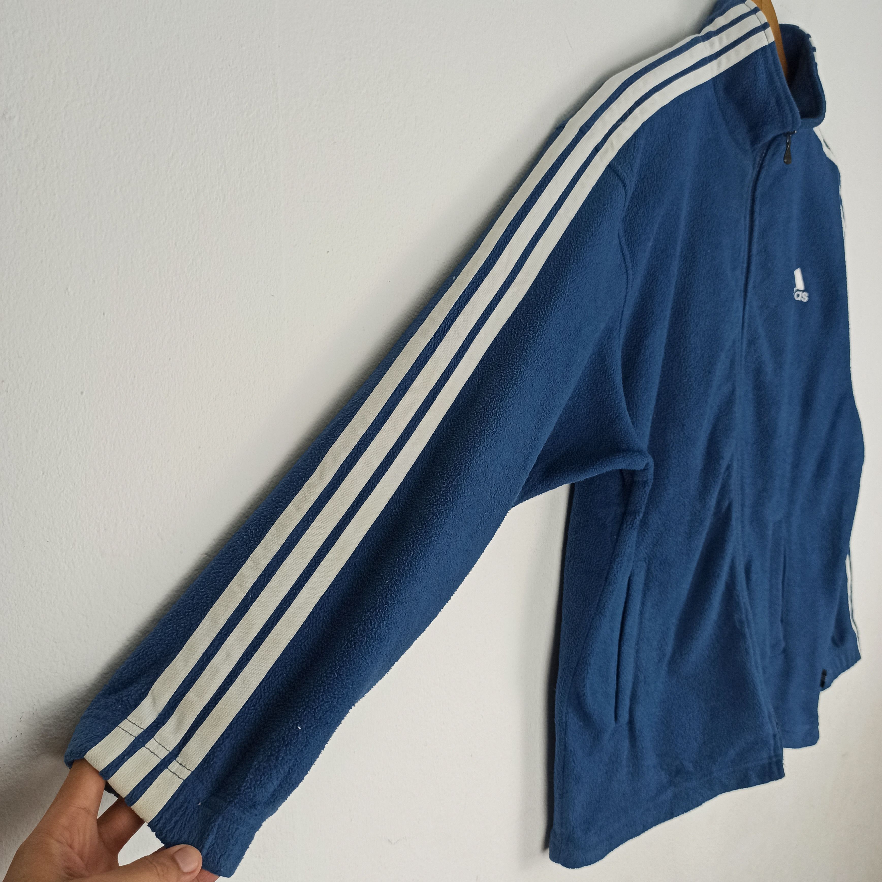 Descente Vintage Adidas Fleece Jacket Full Zipper Size US L / EU 52-54 / 3 - 3 Thumbnail