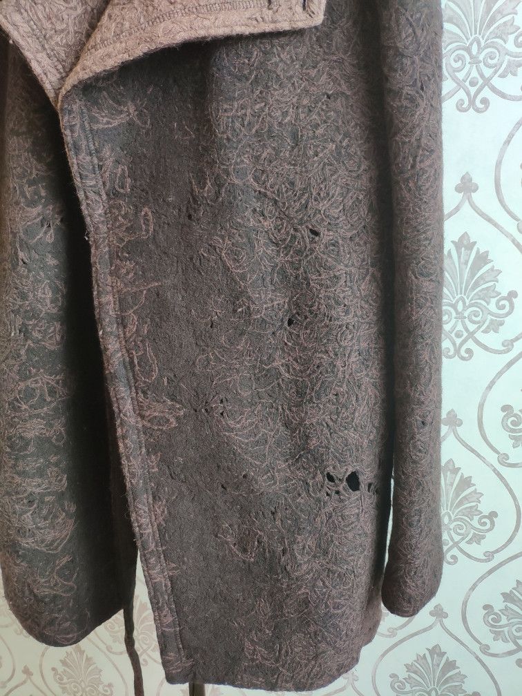 Karbon Destroyed wool coat.Runs like Julius or RIck Owens coats Size US M / EU 48-50 / 2 - 3 Thumbnail
