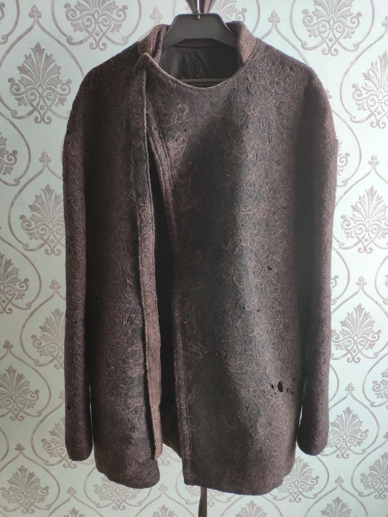 Karbon Destroyed wool coat.Runs like Julius or RIck Owens coats Size US M / EU 48-50 / 2 - 5 Thumbnail