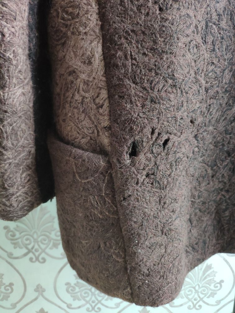 Karbon Destroyed wool coat.Runs like Julius or RIck Owens coats Size US M / EU 48-50 / 2 - 8 Thumbnail