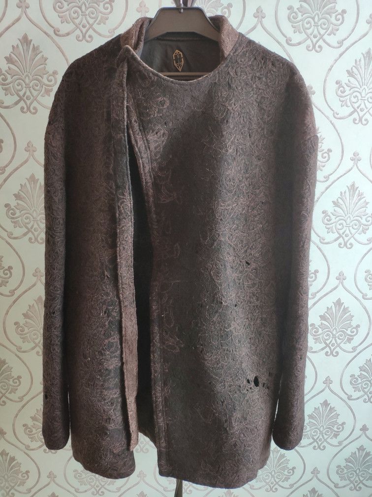 Karbon Destroyed wool coat.Runs like Julius or RIck Owens coats Size US M / EU 48-50 / 2 - 1 Thumbnail