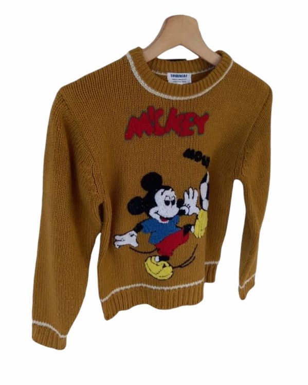 Disney × Homespun Knitwear × Mickey Mouse Yoshimura Mickey Mouse Knitwear Sweatshirt Size US XS / EU 42 / 0 - 4 Thumbnail