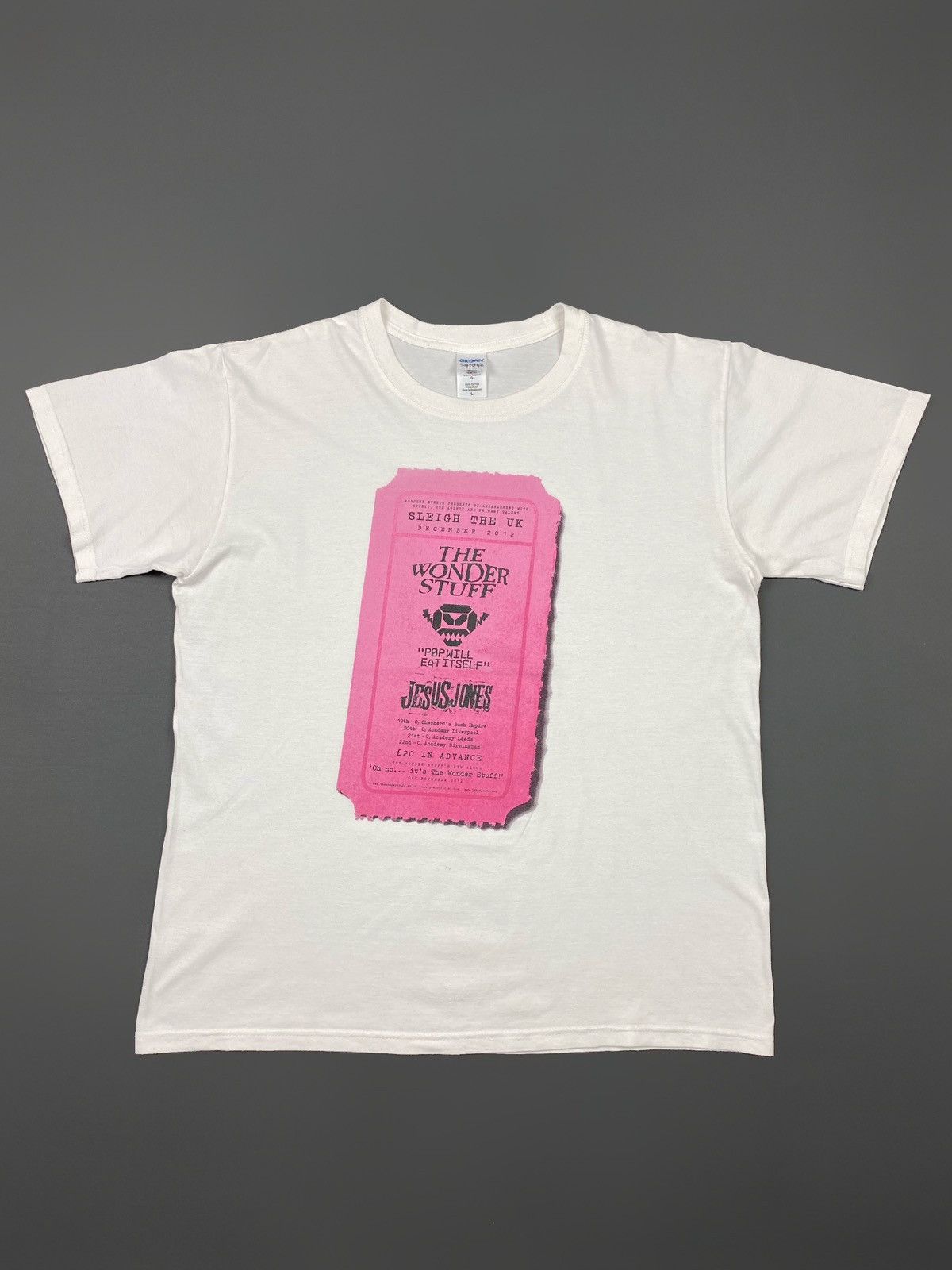 Band Tees 2012 The Wonder Stuff Concert Ticket Graphic T-Shirt Size US L / EU 52-54 / 3 - 1 Thumbnail