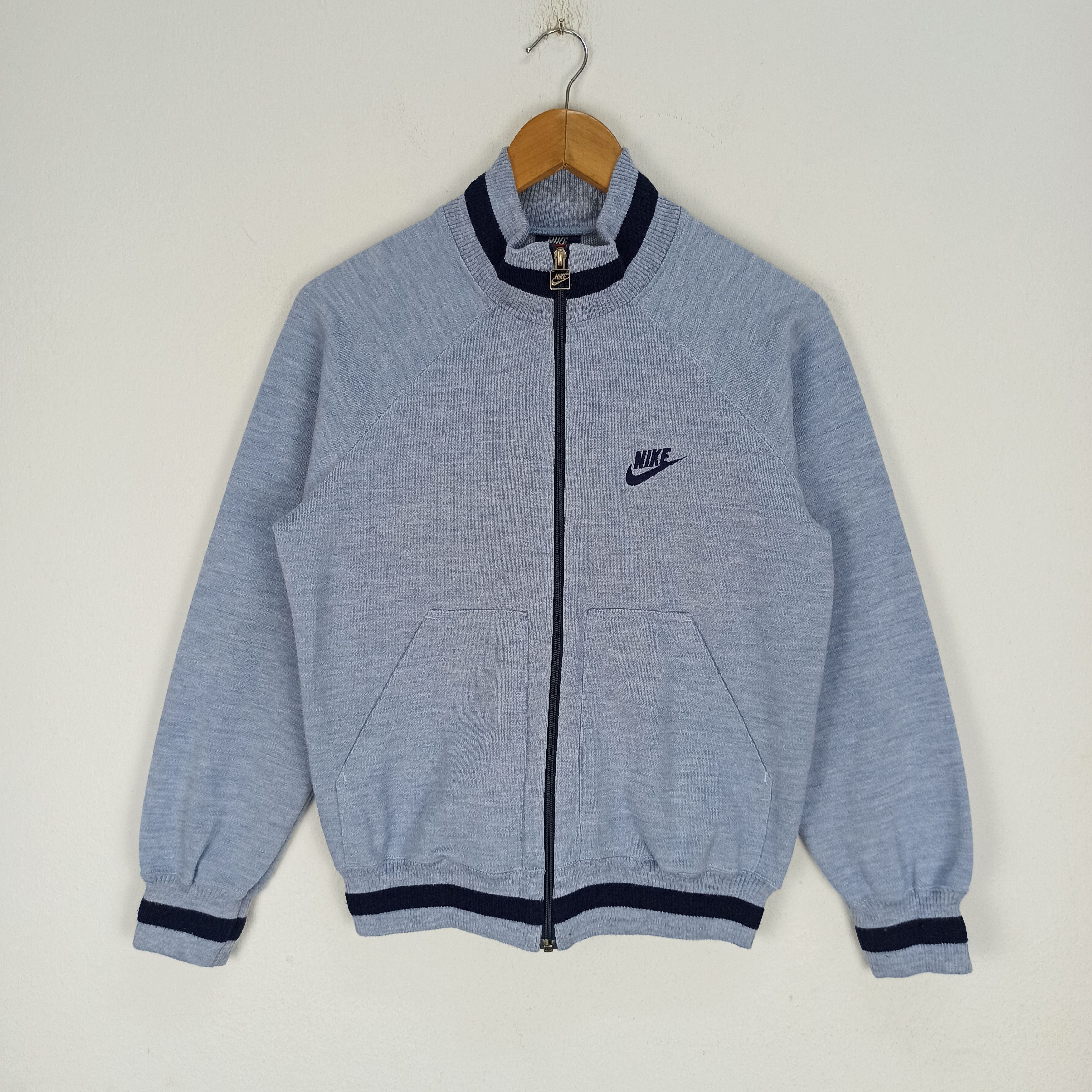 Nike Vintage 80s Nike Tracktop Sweater Full Zipper Size US S / EU 44-46 / 1 - 1 Thumbnail