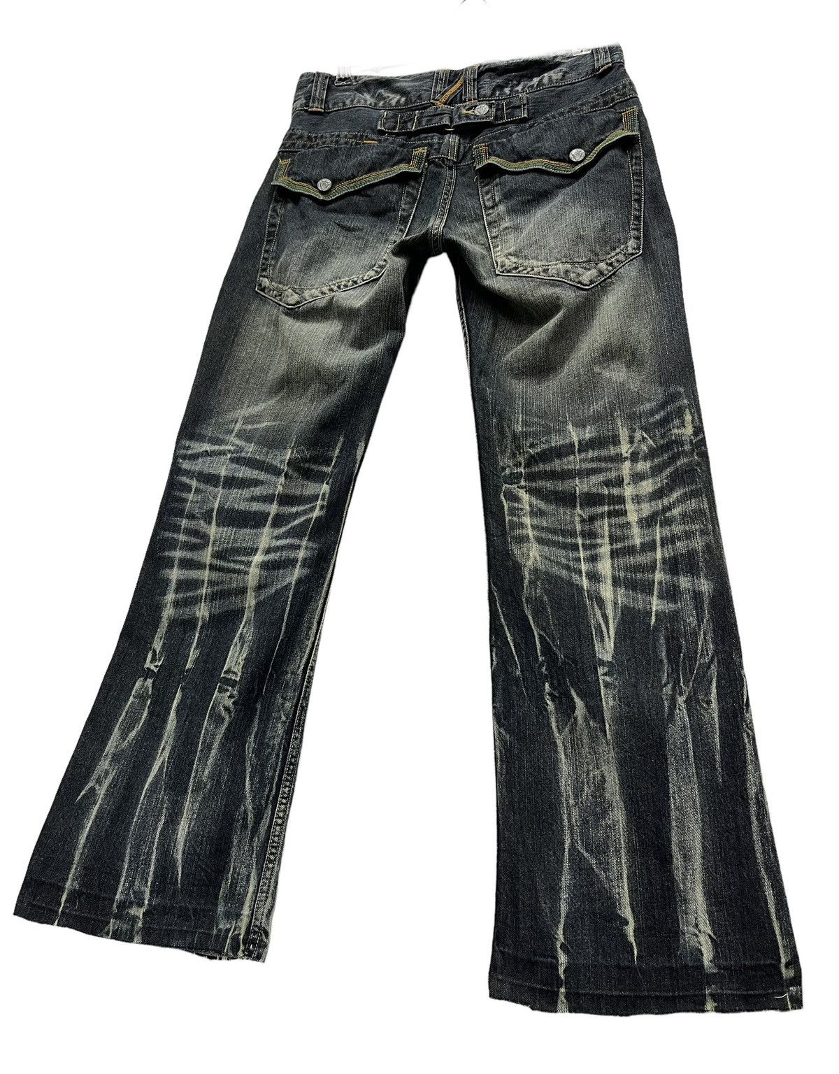Japanese Brand × Roots × Seditionaries 🔥Vintage ROOT THREE STYLE Punk Whiskered Flare Buckle Back Size US 30 / EU 46 - 3 Thumbnail