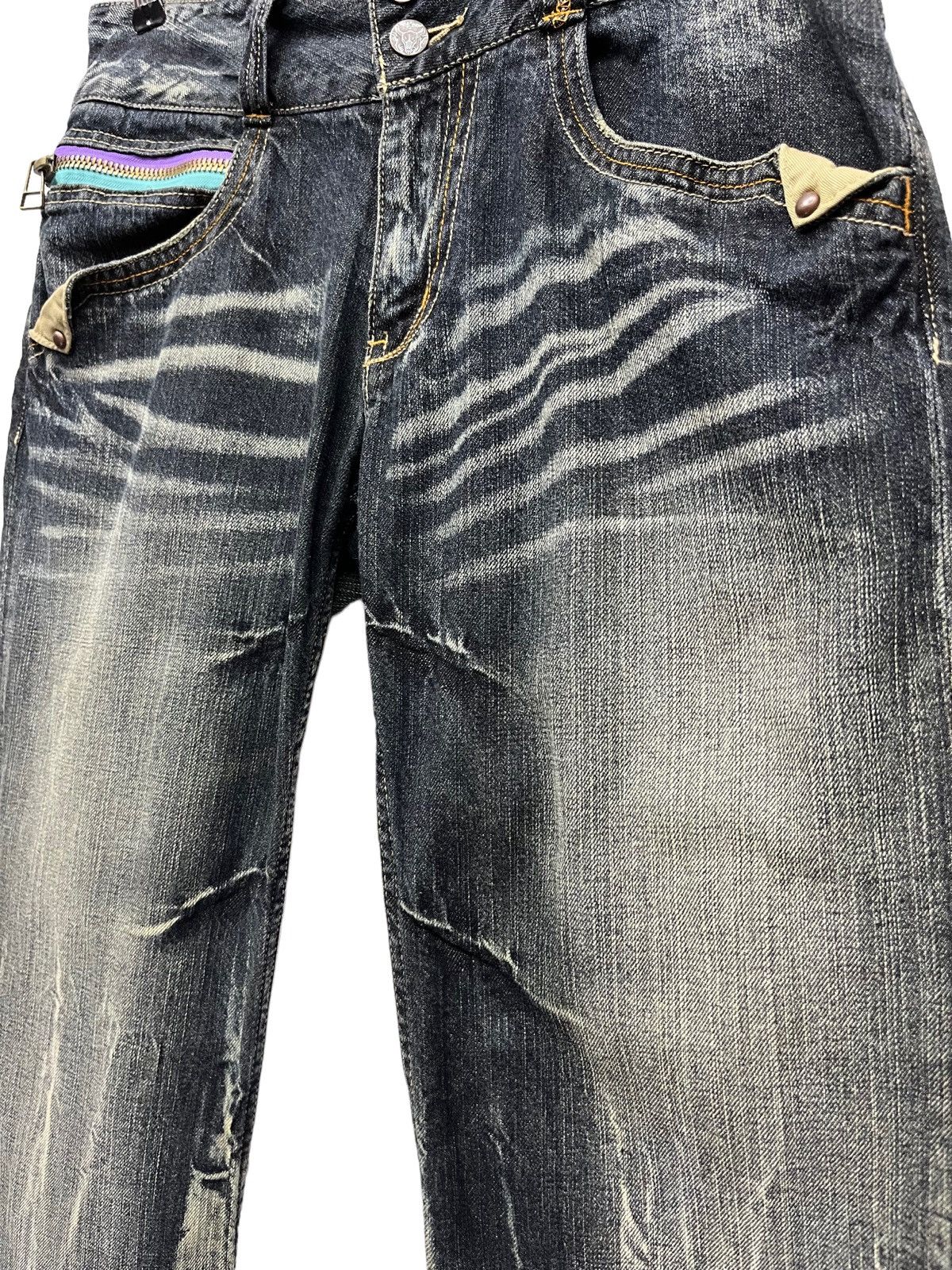Japanese Brand × Roots × Seditionaries 🔥Vintage ROOT THREE STYLE Punk Whiskered Flare Buckle Back Size US 30 / EU 46 - 9 Thumbnail