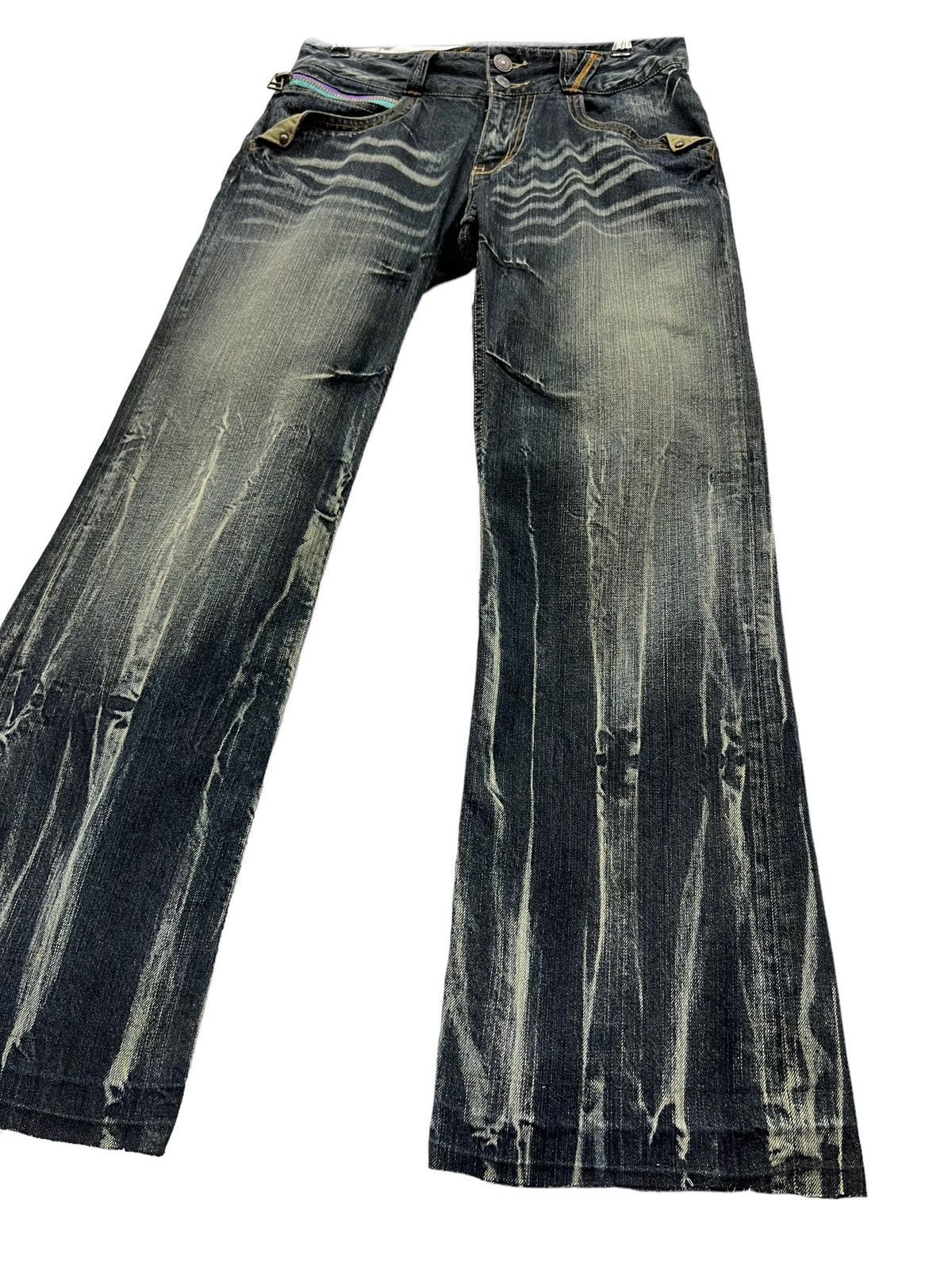 Japanese Brand × Roots × Seditionaries 🔥Vintage ROOT THREE STYLE Punk Whiskered Flare Buckle Back Size US 30 / EU 46 - 2 Thumbnail