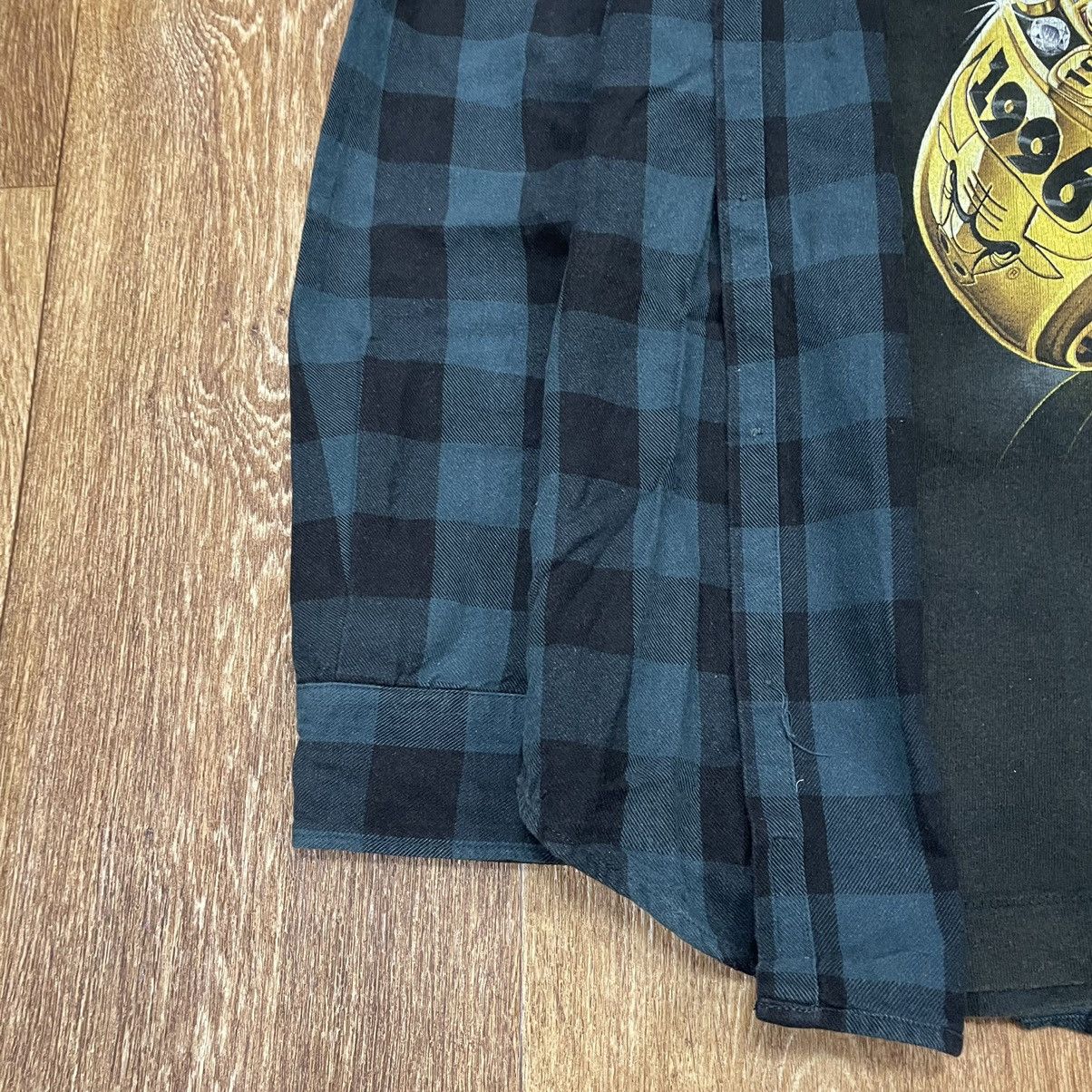 Vintage Vintage 90s Navy Checkered Shirt Grunge Streetwear Baggy M Size US M / EU 48-50 / 2 - 3 Thumbnail