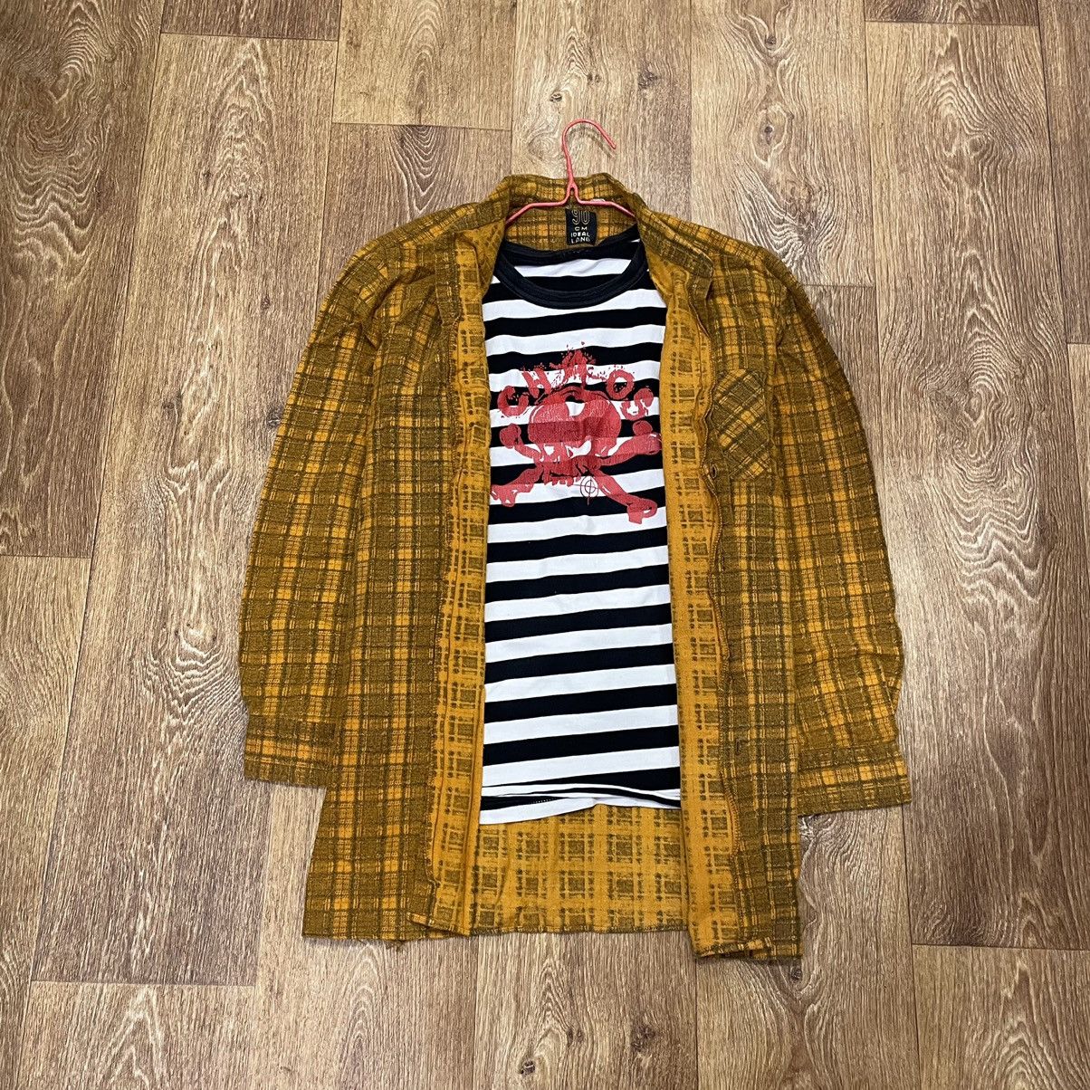Vintage Vintage Y2K Checkered Shirt Striped Graphic Grunge Indie M Size US M / EU 48-50 / 2 - 1 Thumbnail
