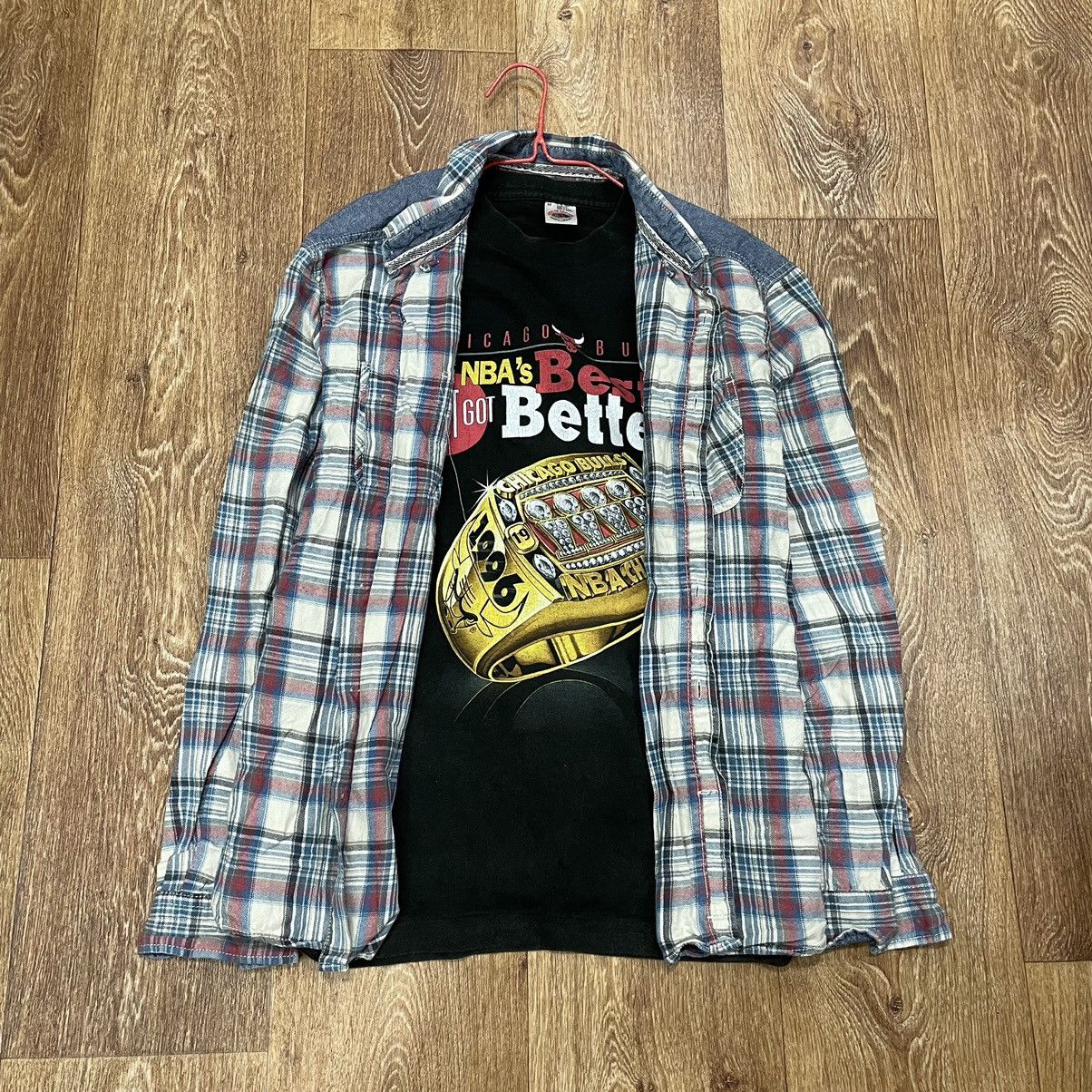 Vintage Vintage 90s Checkered Shirt Grunge Skate Oversized Faded XL Size US XL / EU 56 / 4 - 1 Thumbnail