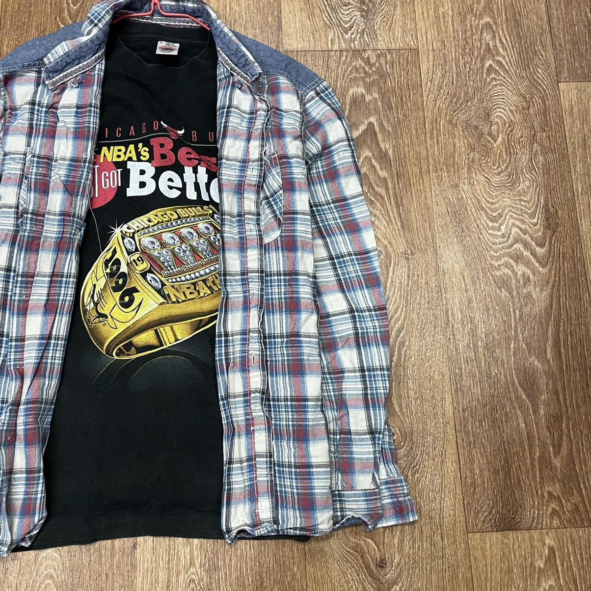 Vintage Vintage 90s Checkered Shirt Grunge Skate Oversized Faded XL Size US XL / EU 56 / 4 - 3 Thumbnail