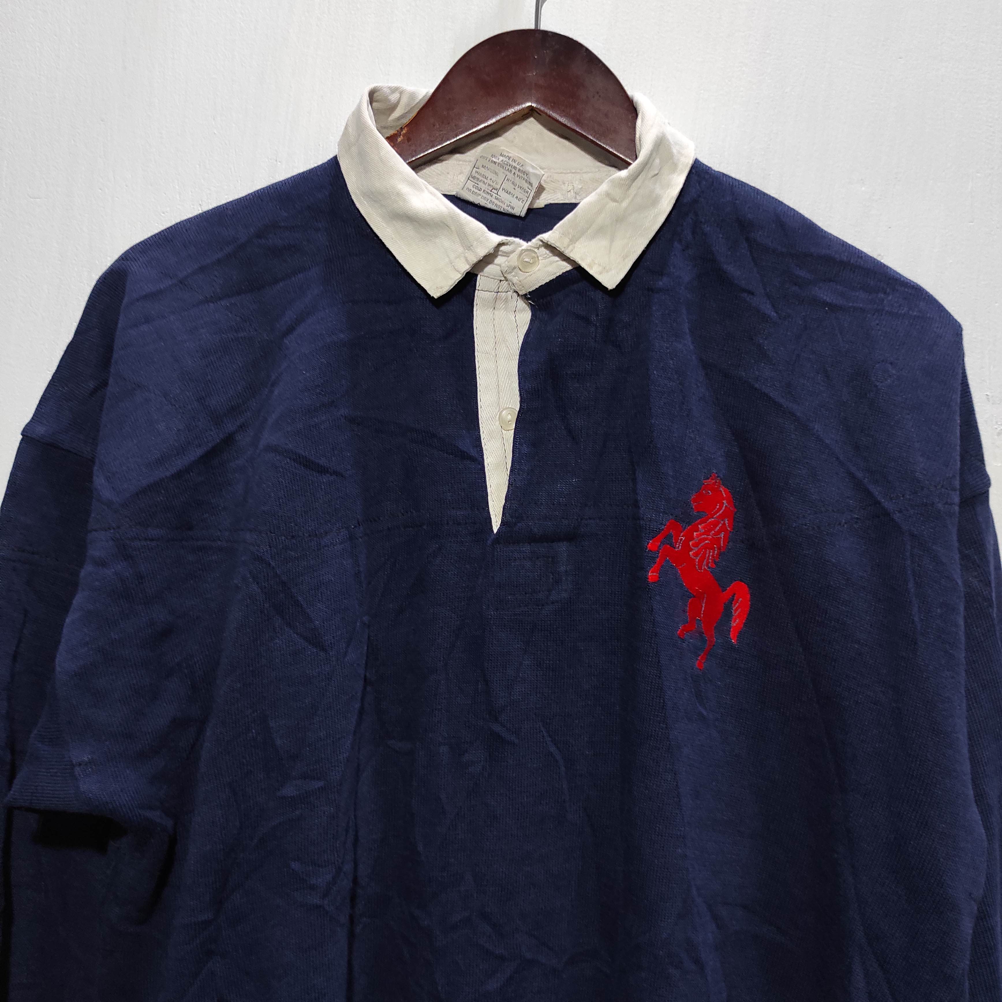 Vintage Vintage 90s No 2 Match Worn Rugby Shirt Adults Large Size US L / EU 52-54 / 3 - 4 Thumbnail