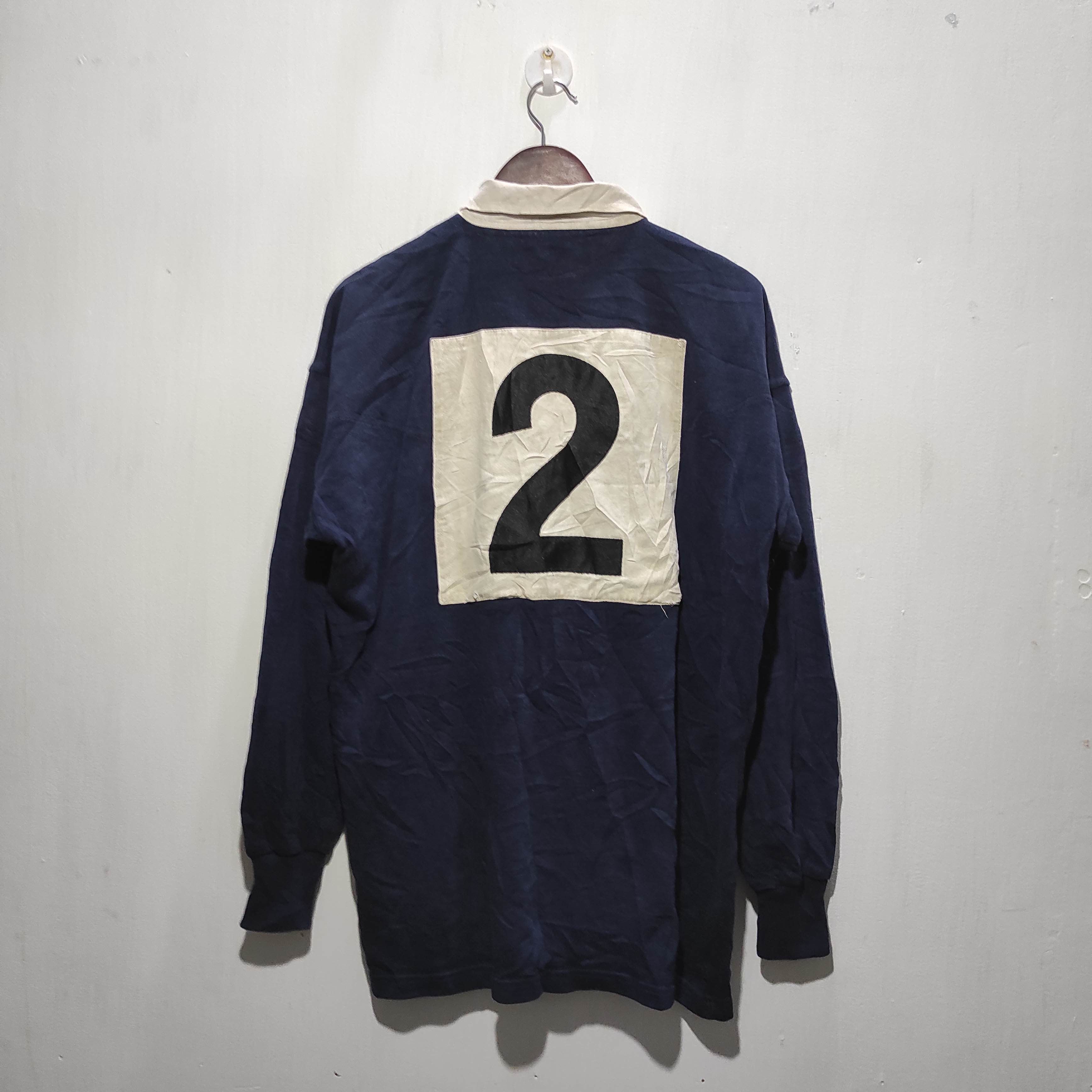 Vintage Vintage 90s No 2 Match Worn Rugby Shirt Adults Large Size US L / EU 52-54 / 3 - 16 Thumbnail