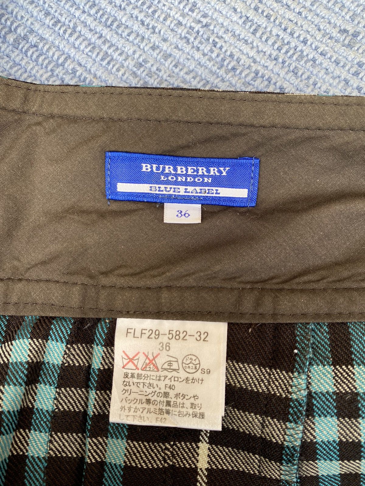 Burberry vintage blue nova check skirt Size 28" / US 6 / IT 42 - 7 Thumbnail
