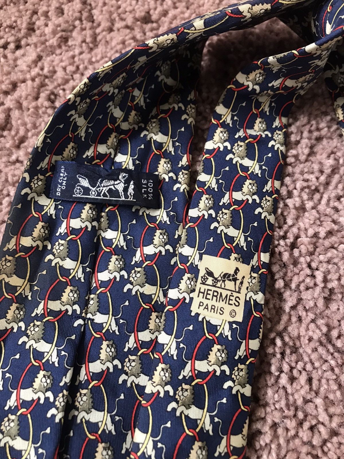 image of Hermes x Vintage Jumping Lion in Blue, Men's