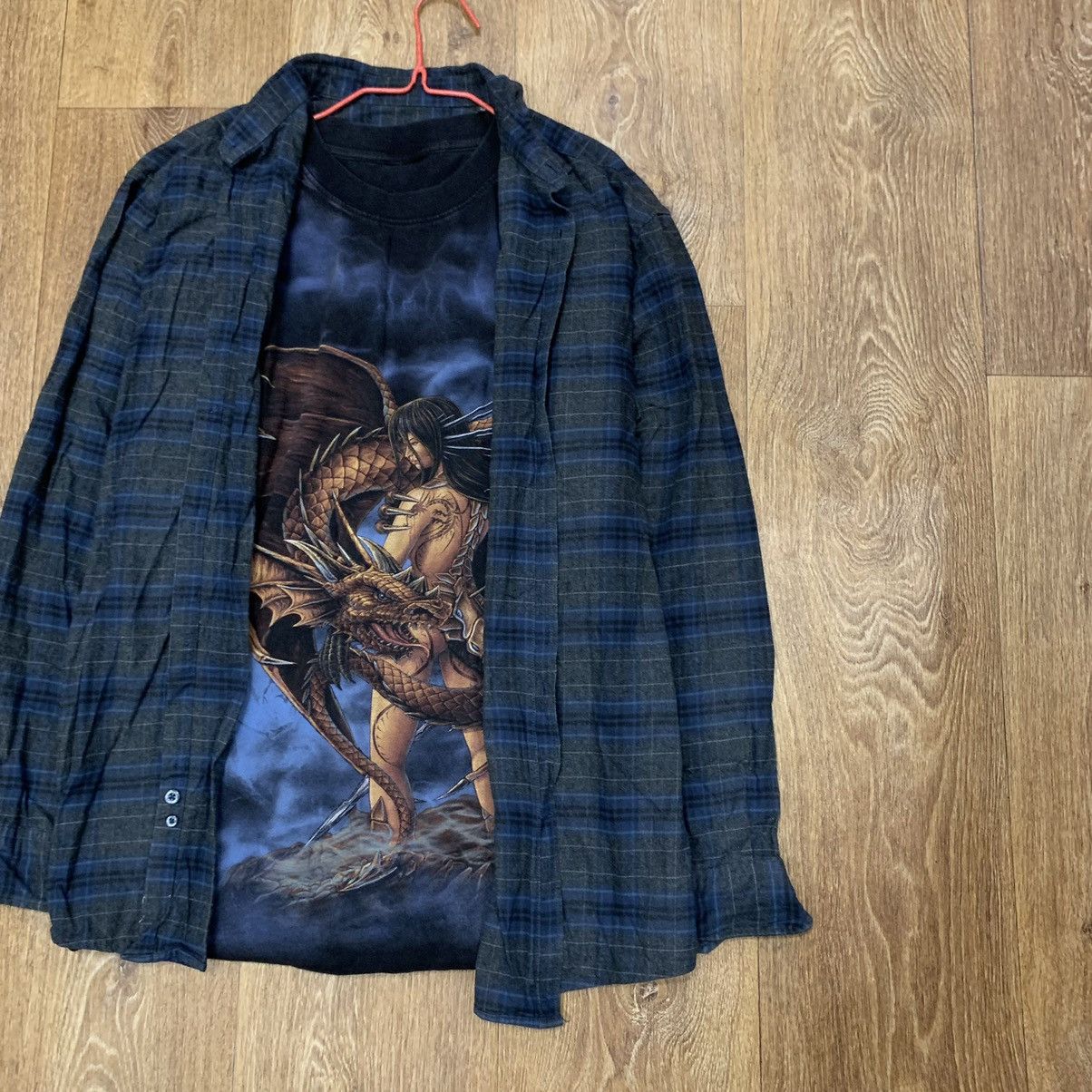Flannel Vintage Flannel Checkered Shirt Travis Style Size US L / EU 52-54 / 3 - 2 Thumbnail