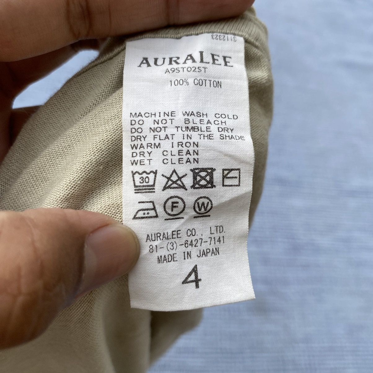Auralee oversized tee Size US L / EU 52-54 / 3 - 4 Thumbnail