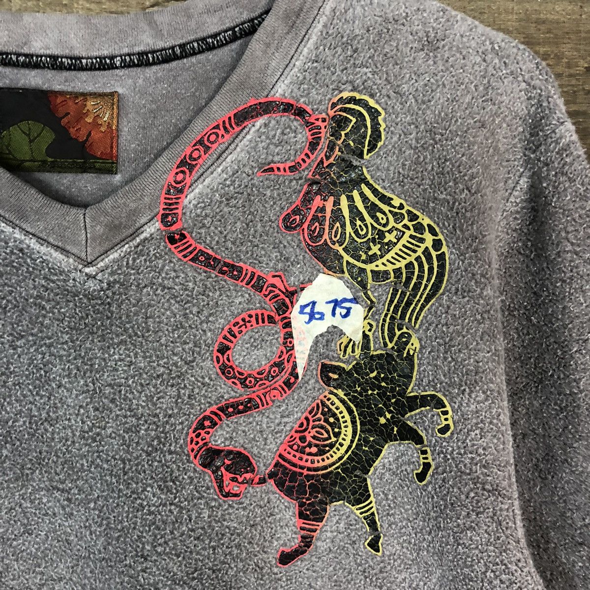 Vintage Mash Mania art faded Grey Sweatshirt #5675 Size US M / EU 48-50 / 2 - 10 Thumbnail