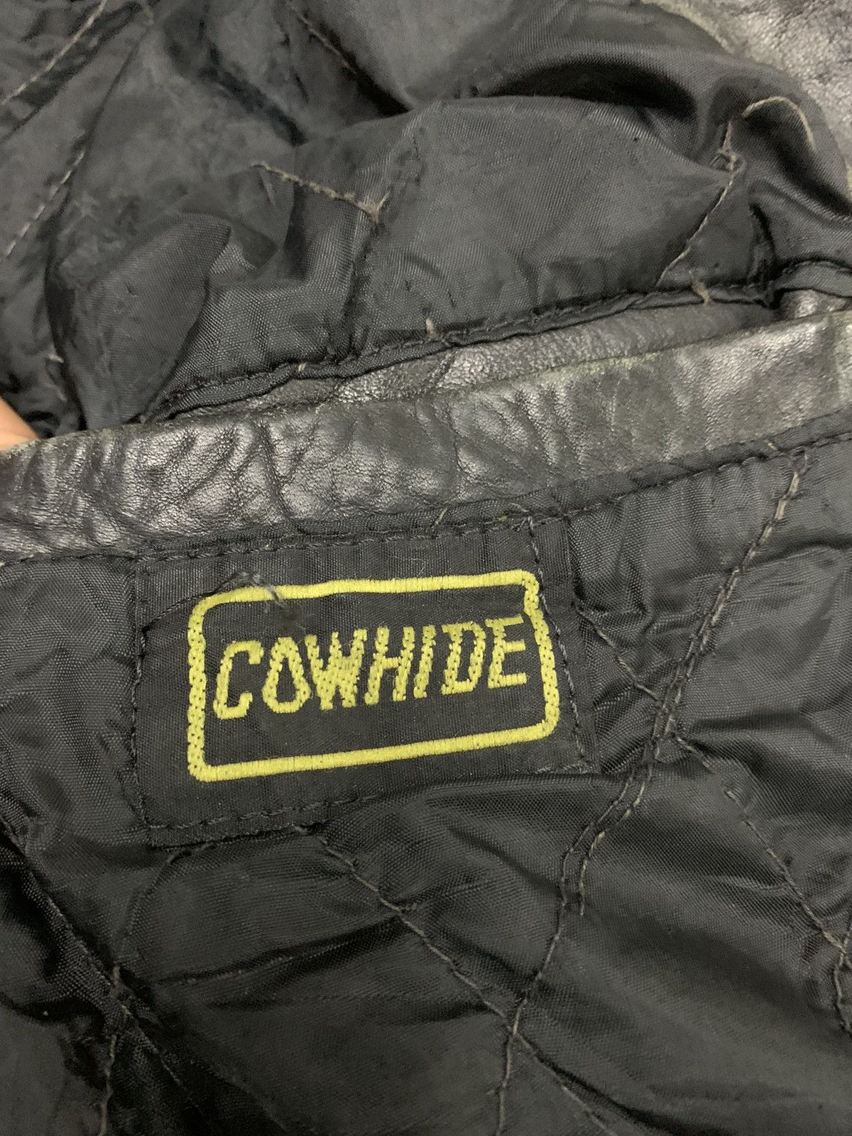 Rei Kawakubo 🔥VTG COWHIDE BIKERS DOUBLE COLLAR LEATHER JACKET Size US M / EU 48-50 / 2 - 8 Thumbnail