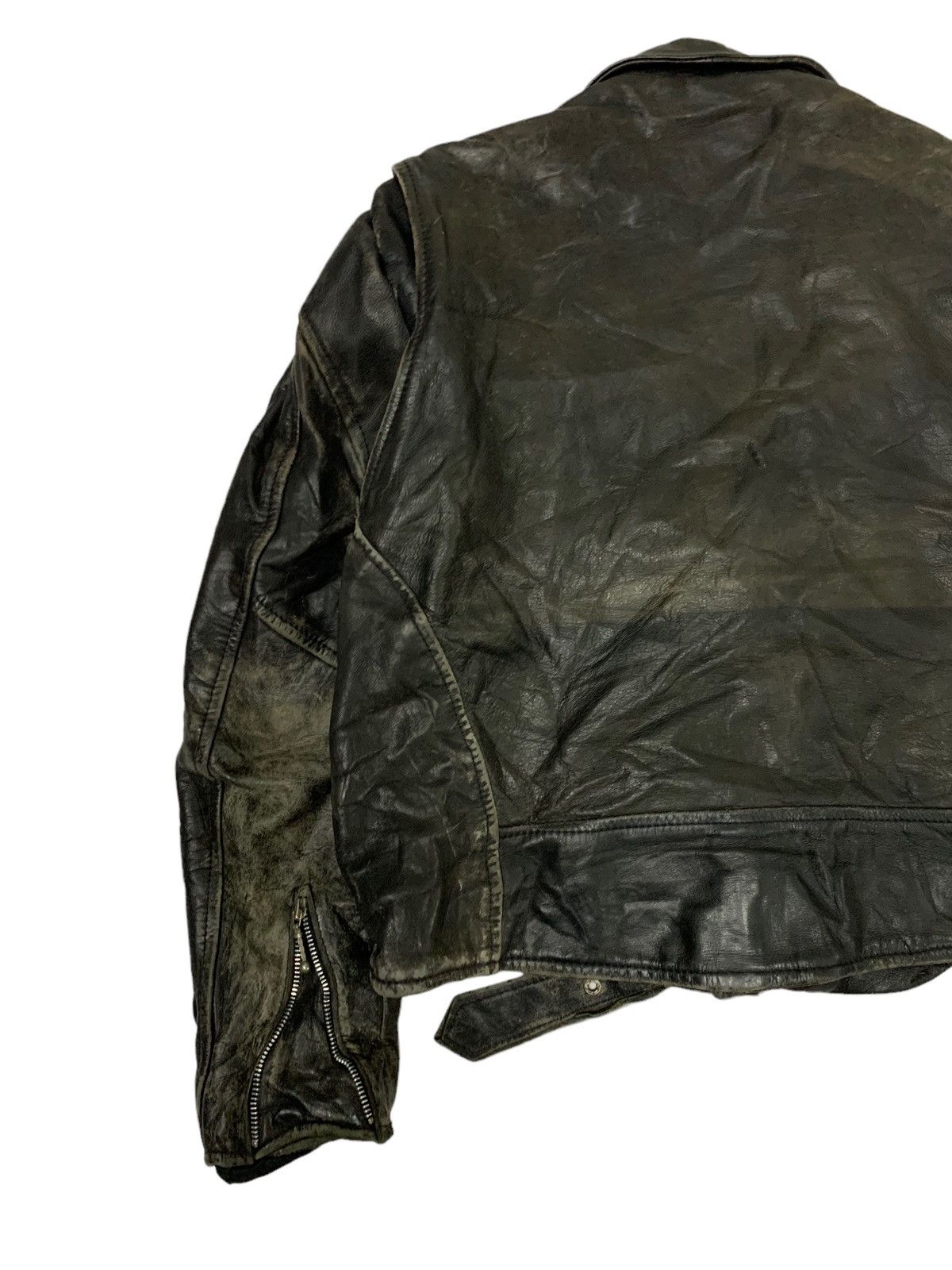 Rei Kawakubo 🔥VTG COWHIDE BIKERS DOUBLE COLLAR LEATHER JACKET Size US M / EU 48-50 / 2 - 6 Thumbnail