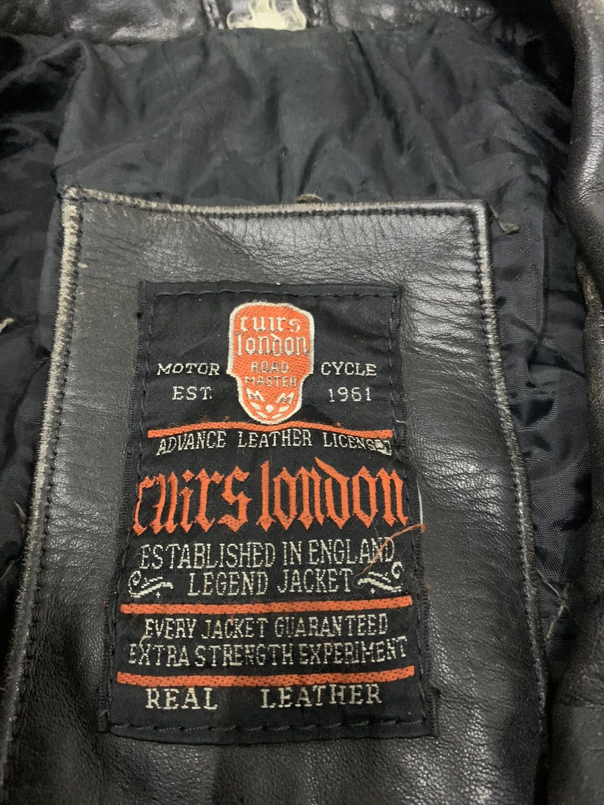 Rei Kawakubo 🔥VTG COWHIDE BIKERS DOUBLE COLLAR LEATHER JACKET Size US M / EU 48-50 / 2 - 9 Thumbnail