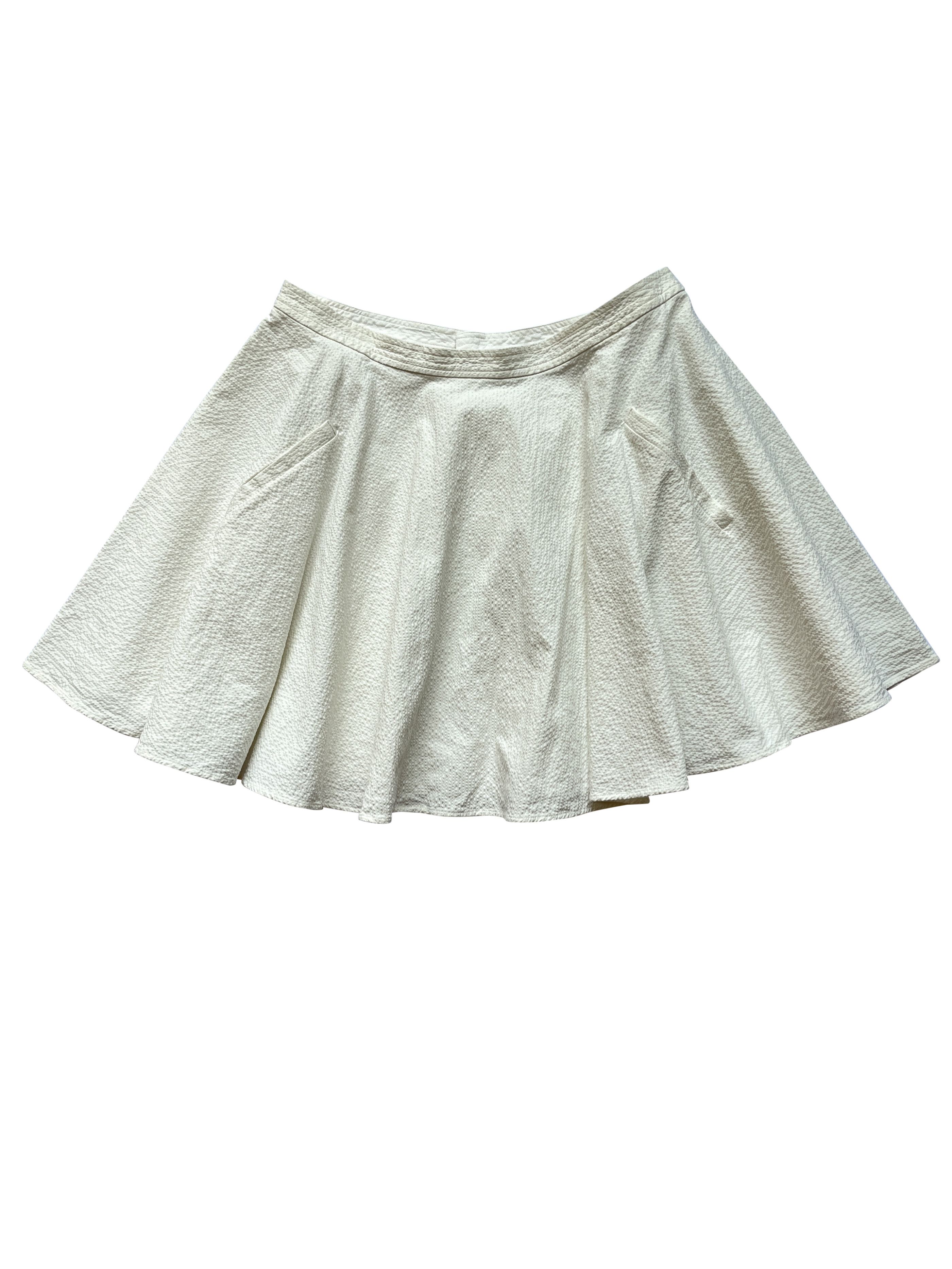 Hussein Chalayan ⚡️QUICK SALE⚡️ Hussein Chalayan Cream Textured Layer Skirt Size 28" / US 6 / IT 42 - 1 Thumbnail