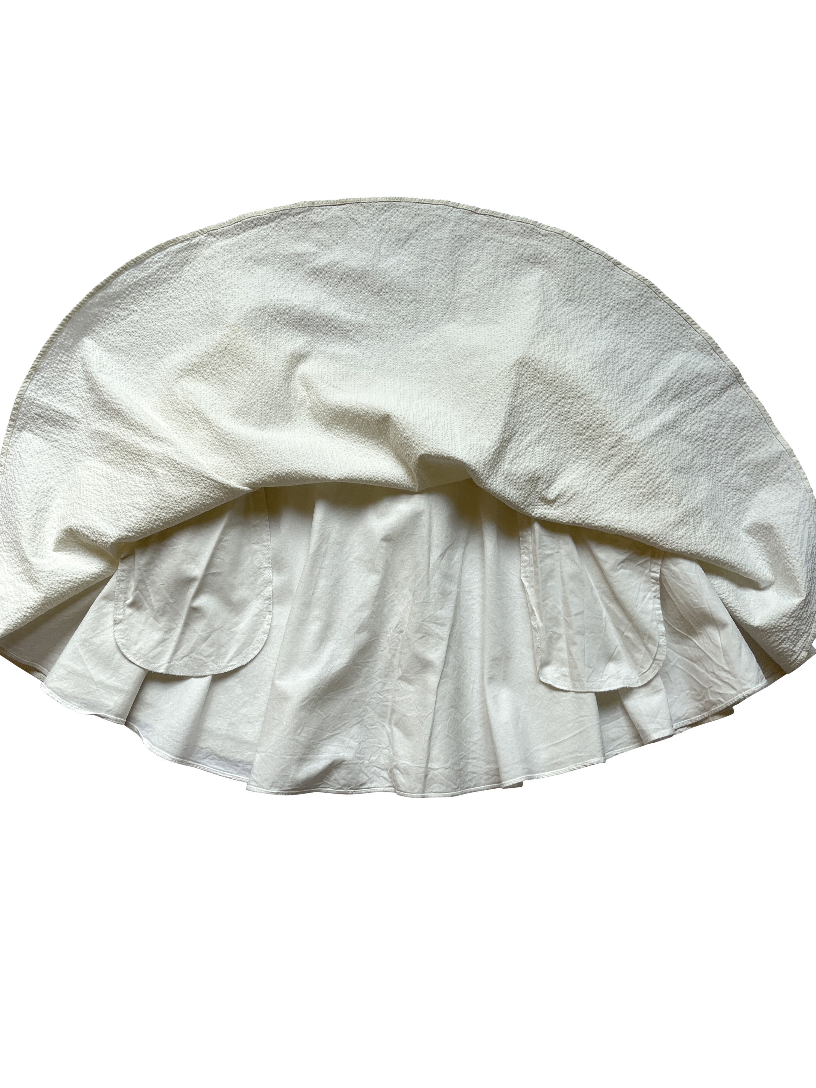 Hussein Chalayan ⚡️QUICK SALE⚡️ Hussein Chalayan Cream Textured Layer Skirt Size 28" / US 6 / IT 42 - 3 Thumbnail